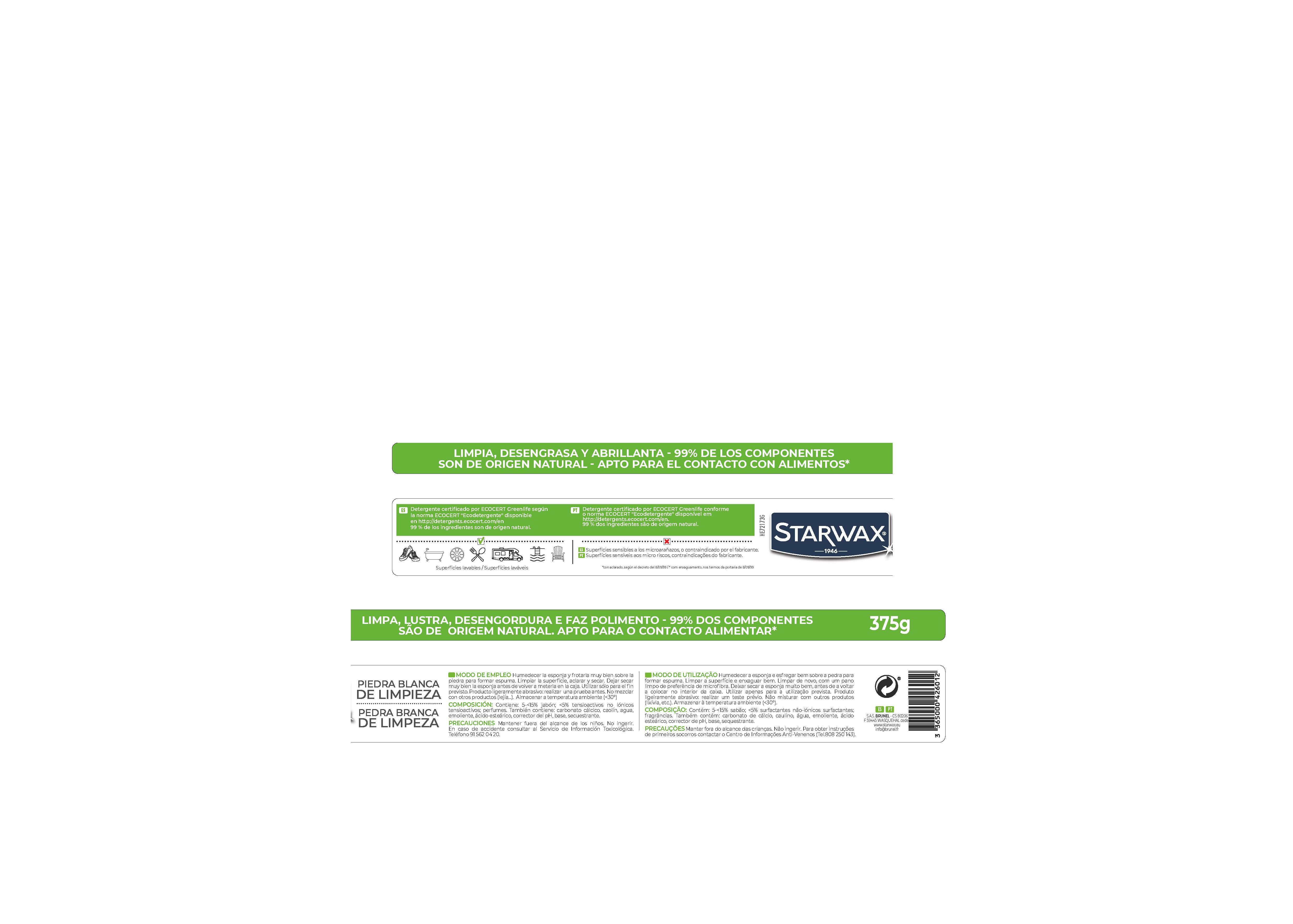 Piedra de limpieza STARWAX 375gr - 6