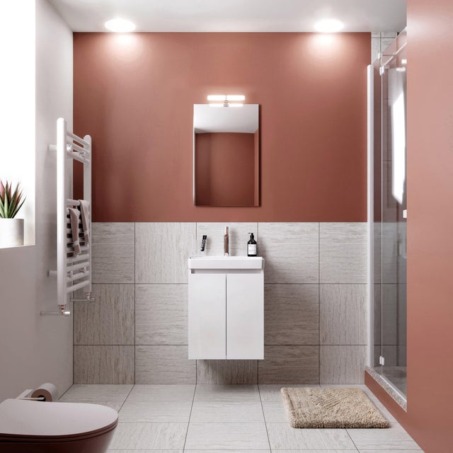 Móvel de casa de banho suspenso 2 portas 45x35x55 cm branco AML Remi