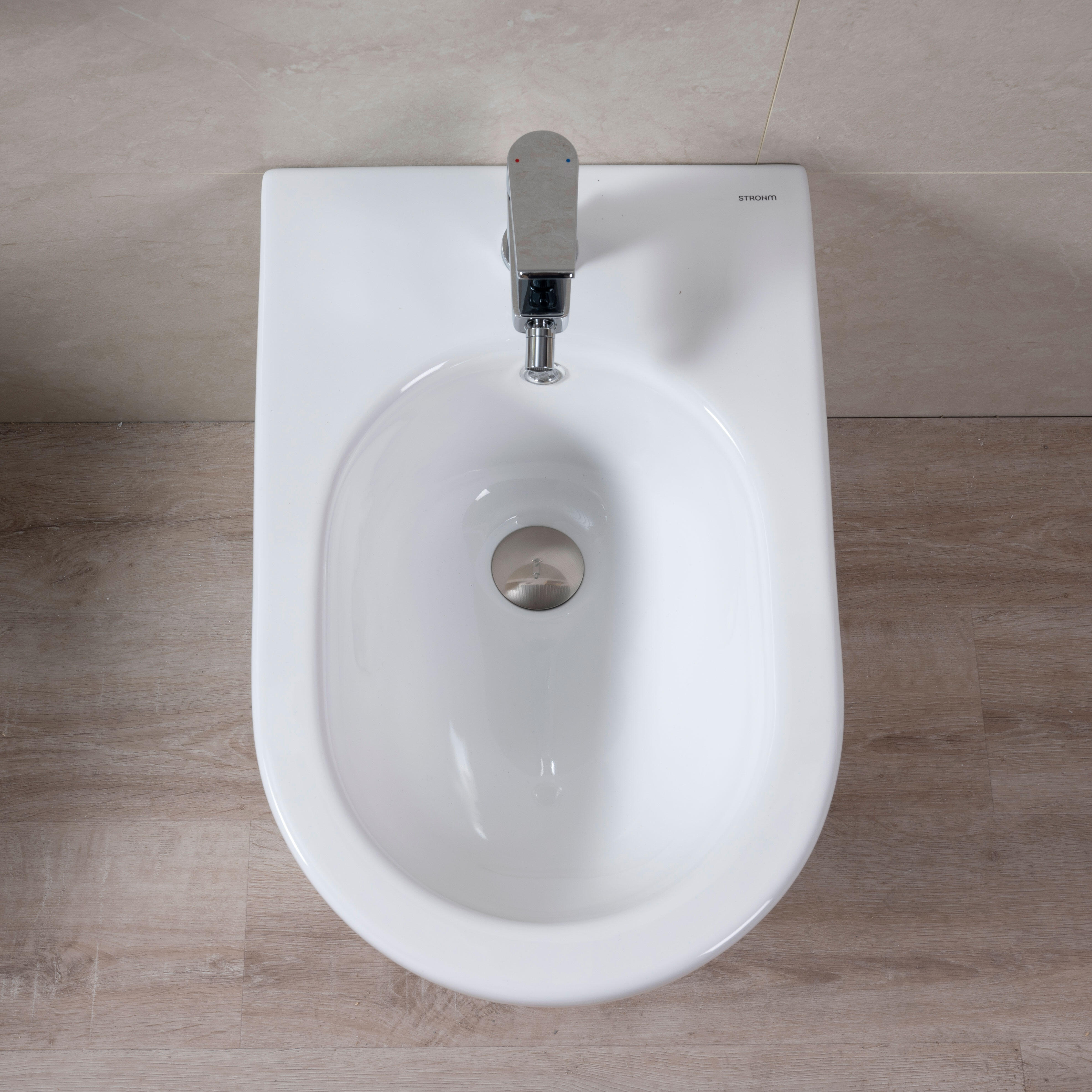 Grifo monomando de bidé STROHM TEKA Ethika cromo brillo. Antical. Latón. - 4