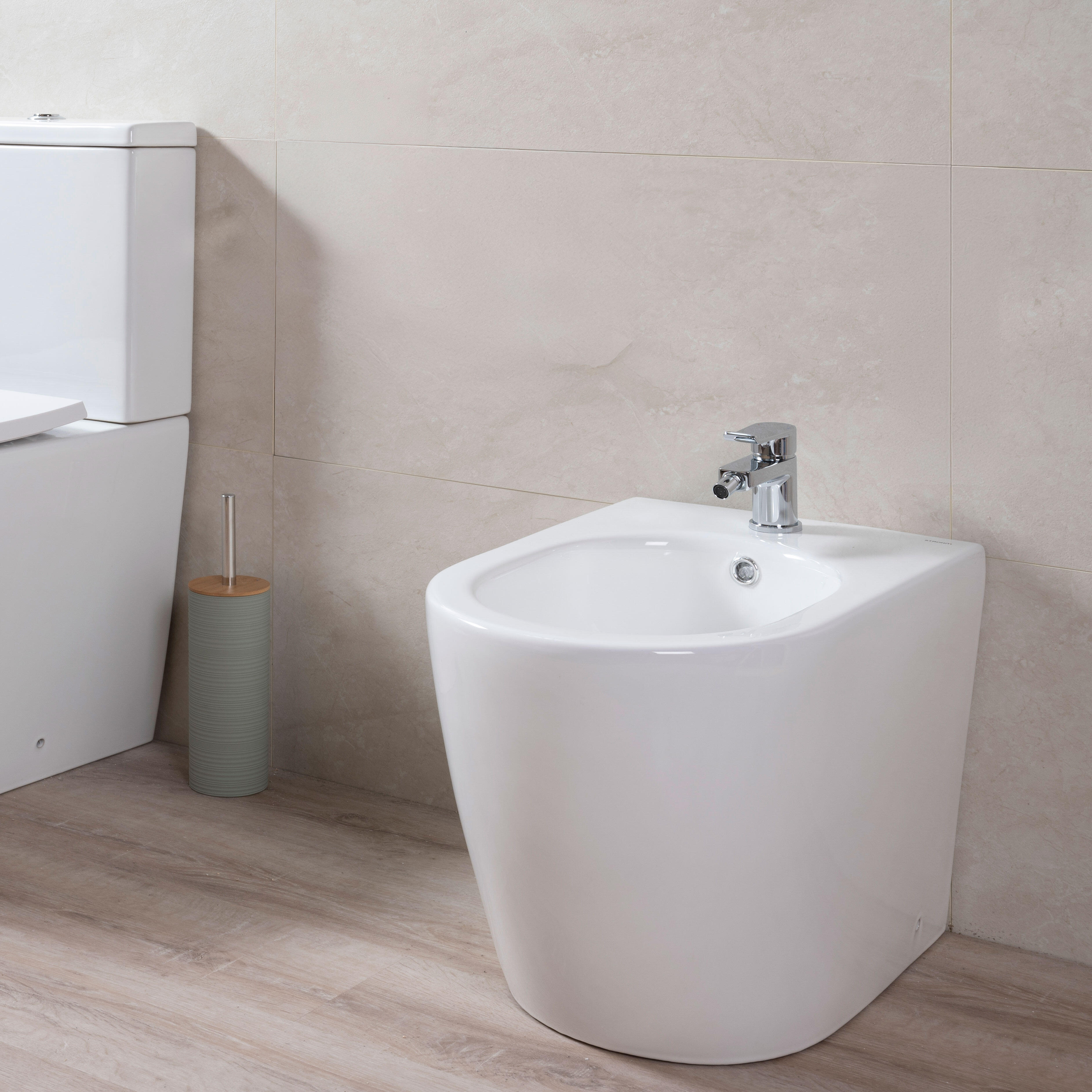 Grifo monomando de bidé STROHM TEKA Ethika cromo brillo. Antical. Latón. - 3