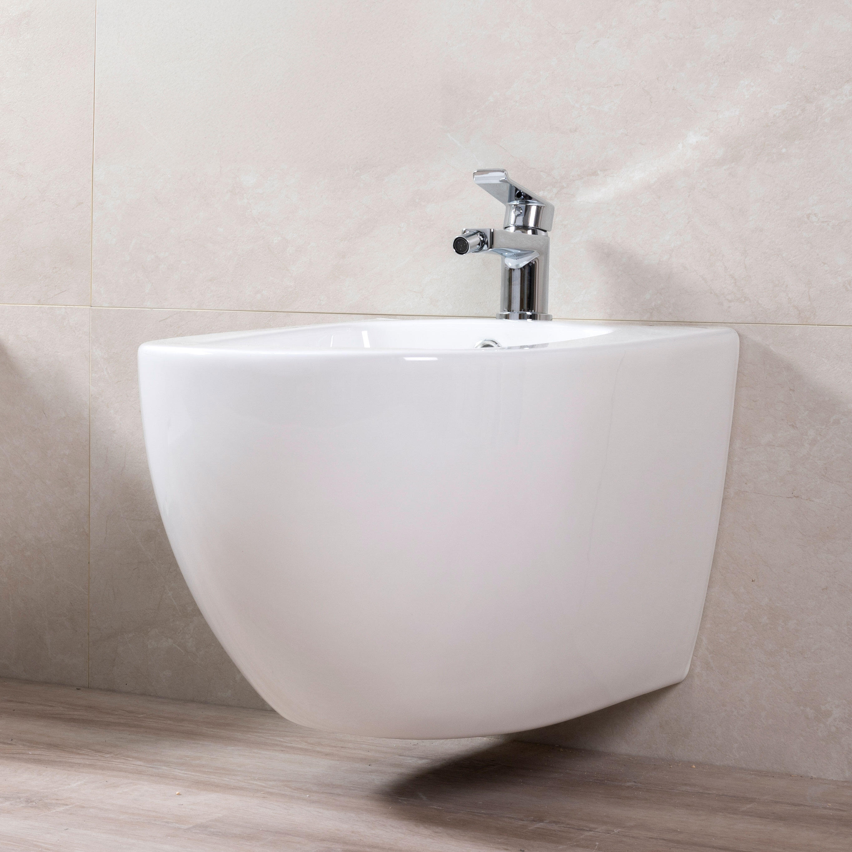 Grifo monomando de bidé STROHM TEKA Ethika cromo brillo. Antical. Latón. - 2