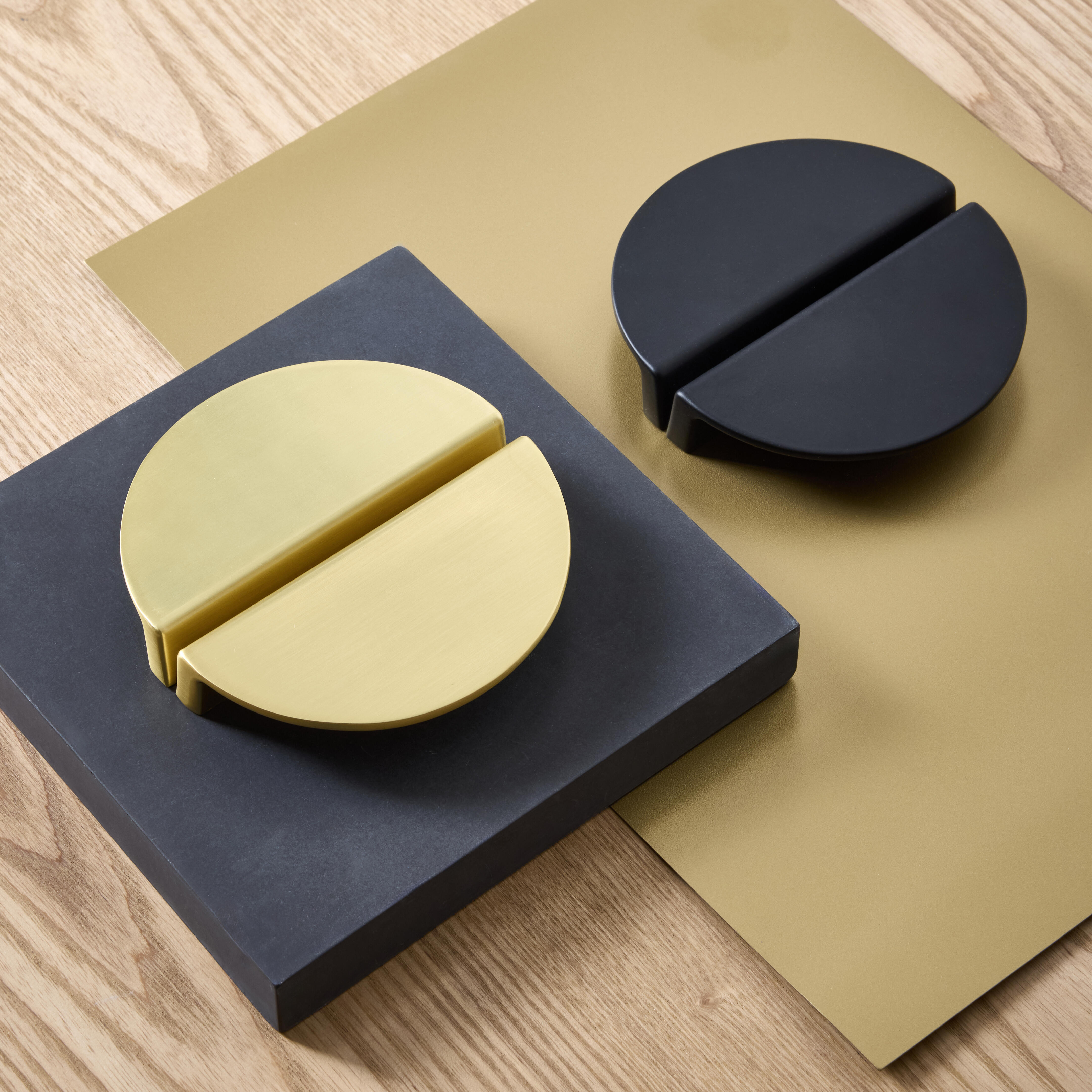 2 Puxadores para móvel alumínio escovado latão 100 mm Inspire Celian - 6