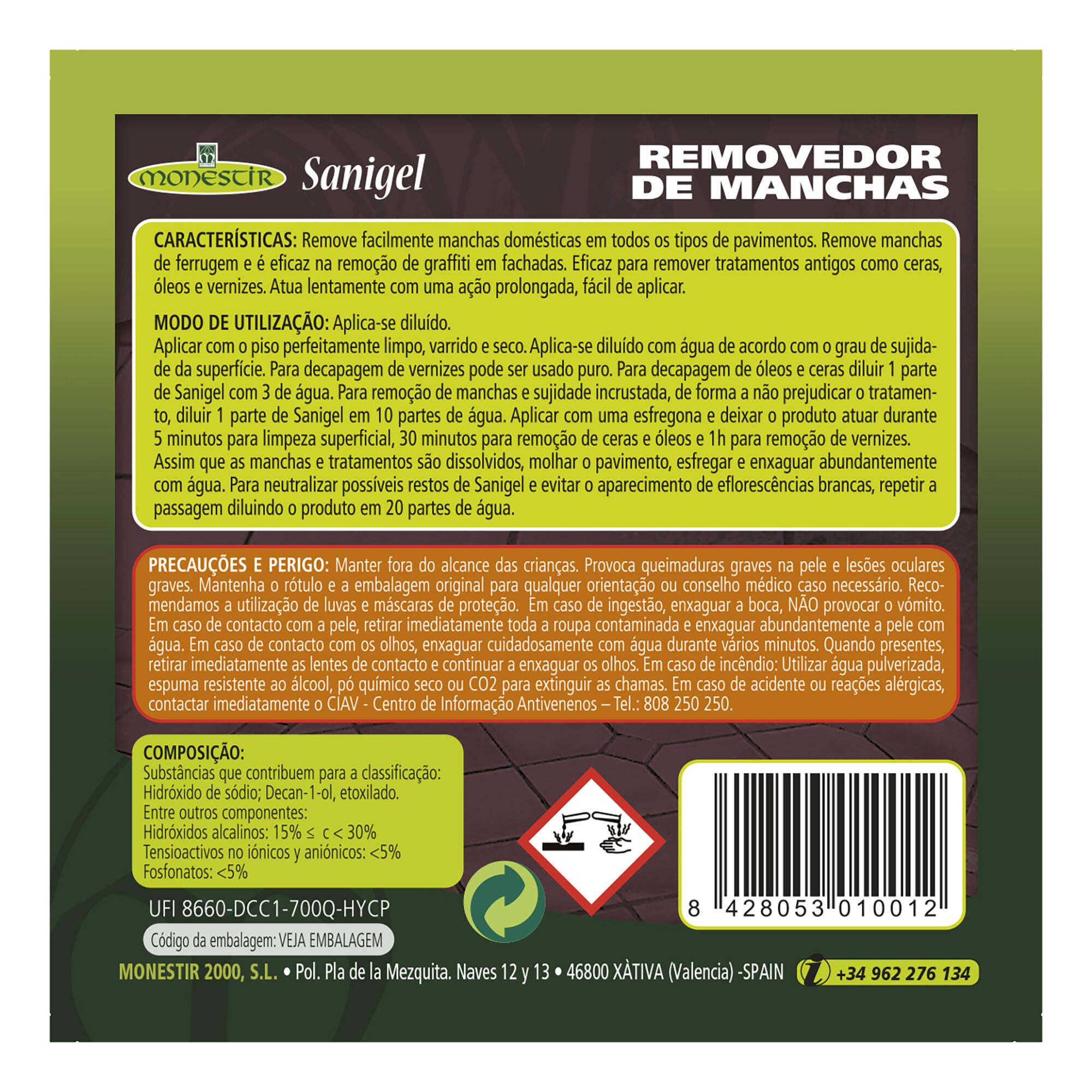 Sanigel remove manchas chão 1 L Monestir - 6