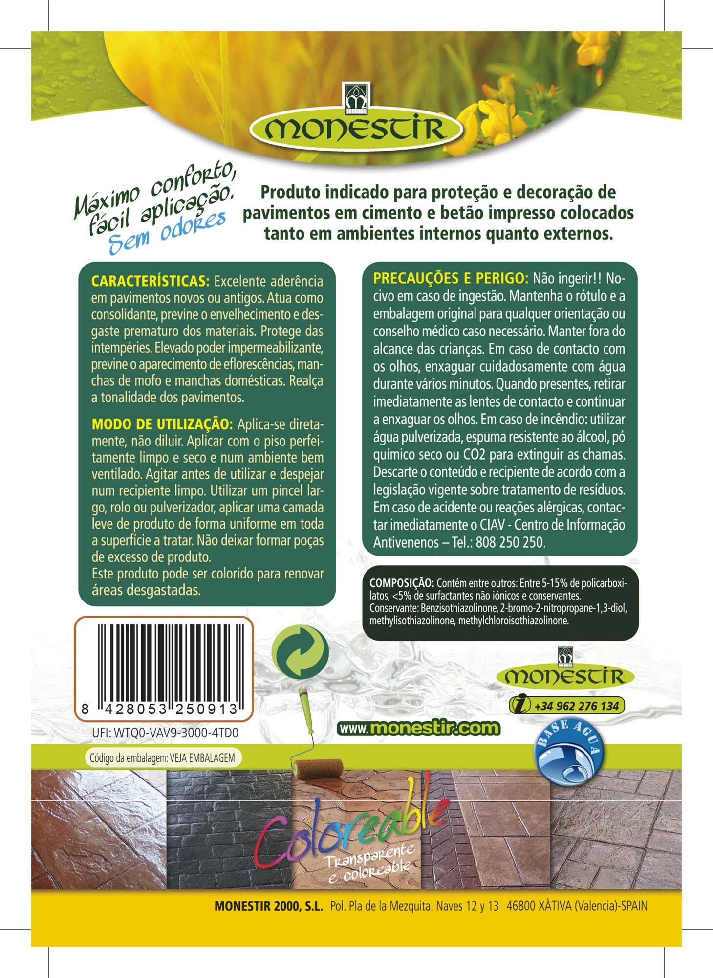 Resina para pavimento á base de agua Monestir 5l - 5