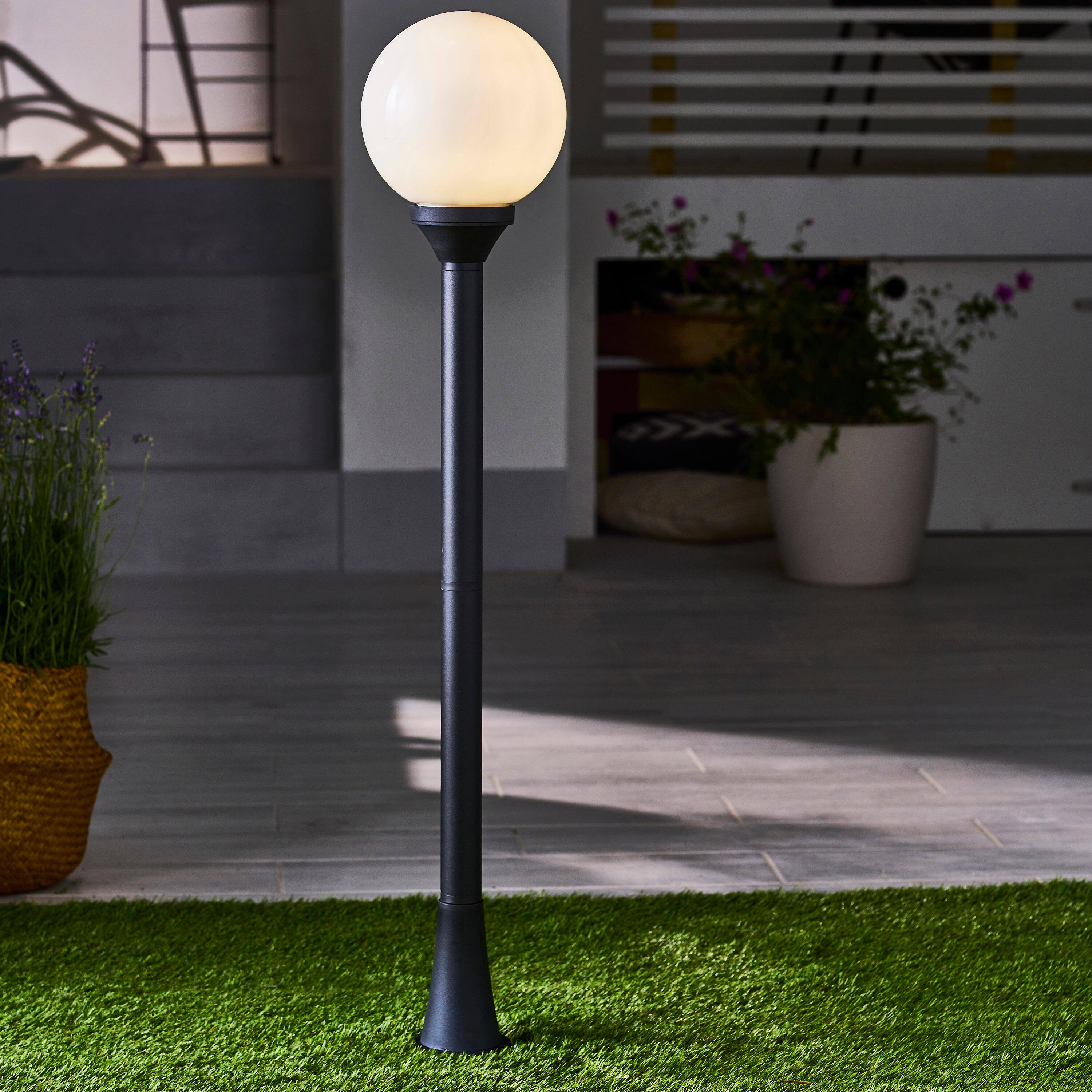 Lampa ogrodowa stojąca DIFF IP44 czarna E27 INSPIRE - 4