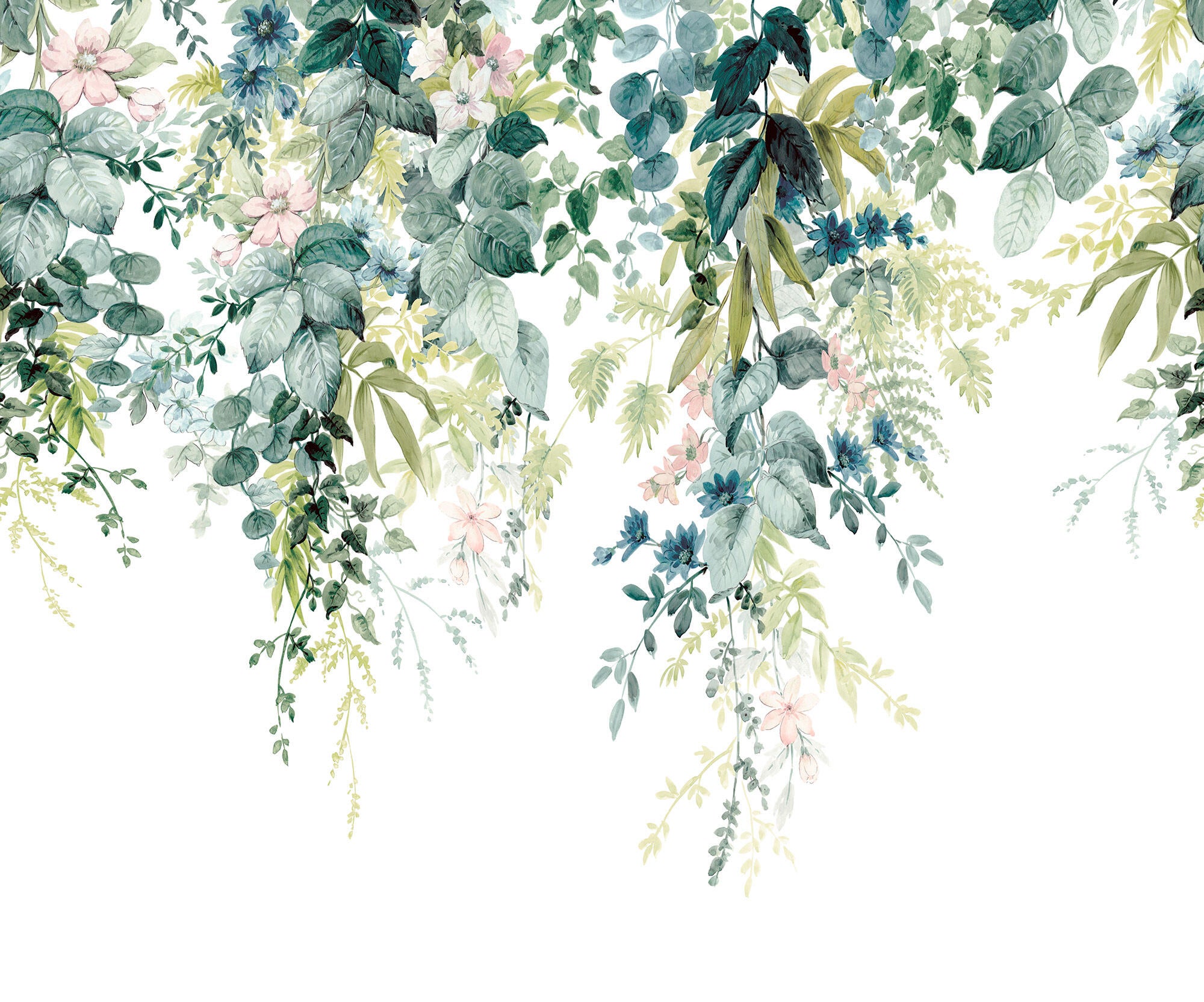 Mural TNT liso  Naturaleza Flor Tendrils verde 300 x 250 cm KOMAR - 5