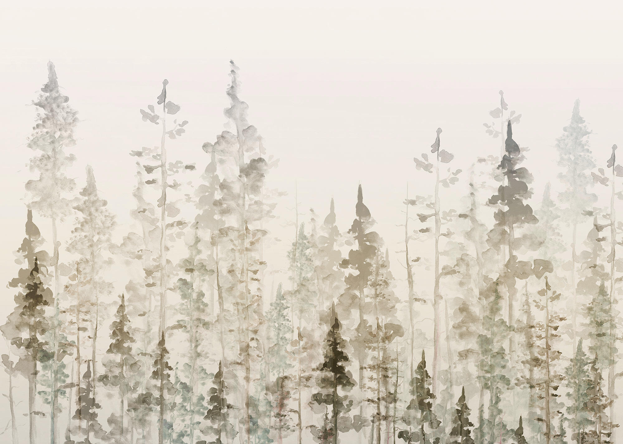 Papier peint panoramique Peaceful light beige, l.350 x H.250 cm - 3