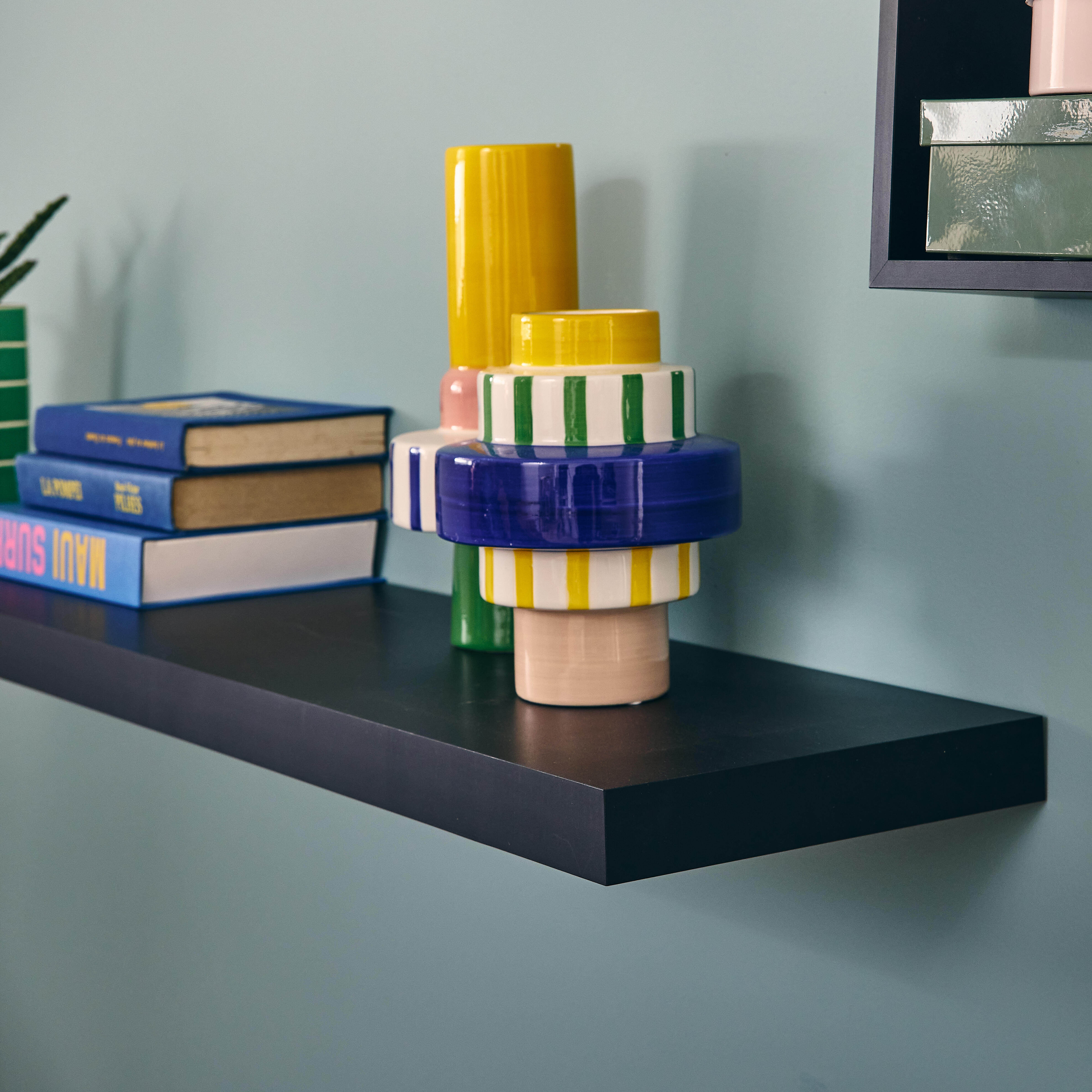 Mensola a muro SPACEO dritto in mdf L 115 x P 23.5 cm nero - 11