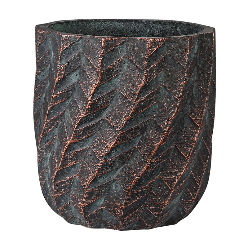 Donica betonowa Lucca śr.44 cm brązowa pozłacana DHG