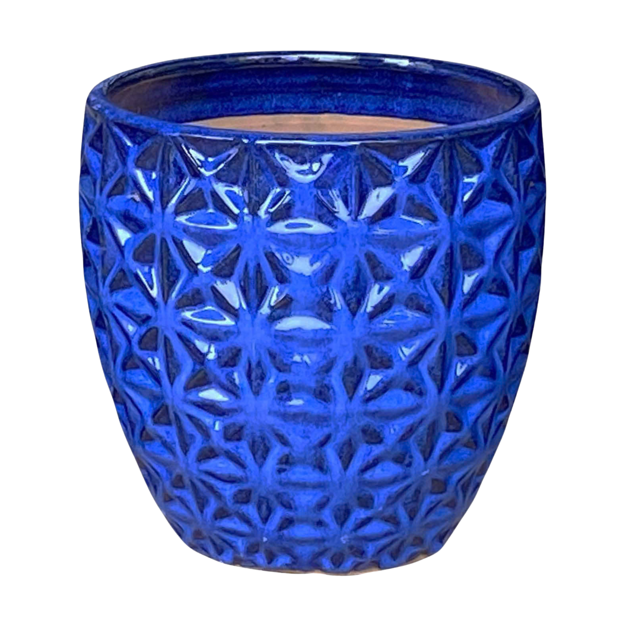 Donica szkliwiona Blue Palermo śr.26 cm niebieska DHG