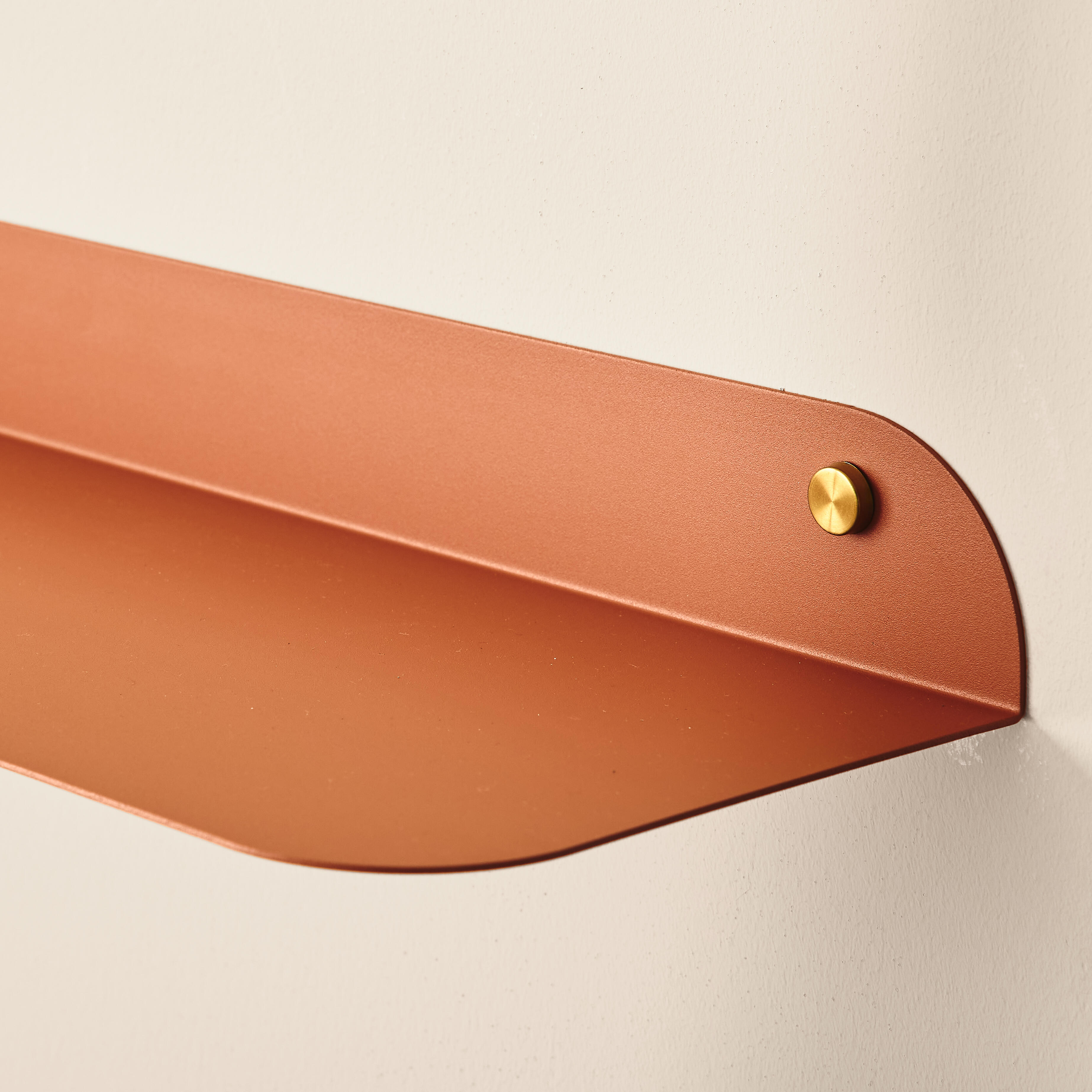Etagère murale en métal orange SPACEO, H.6 x L.60 cm x P.20 cm - 6