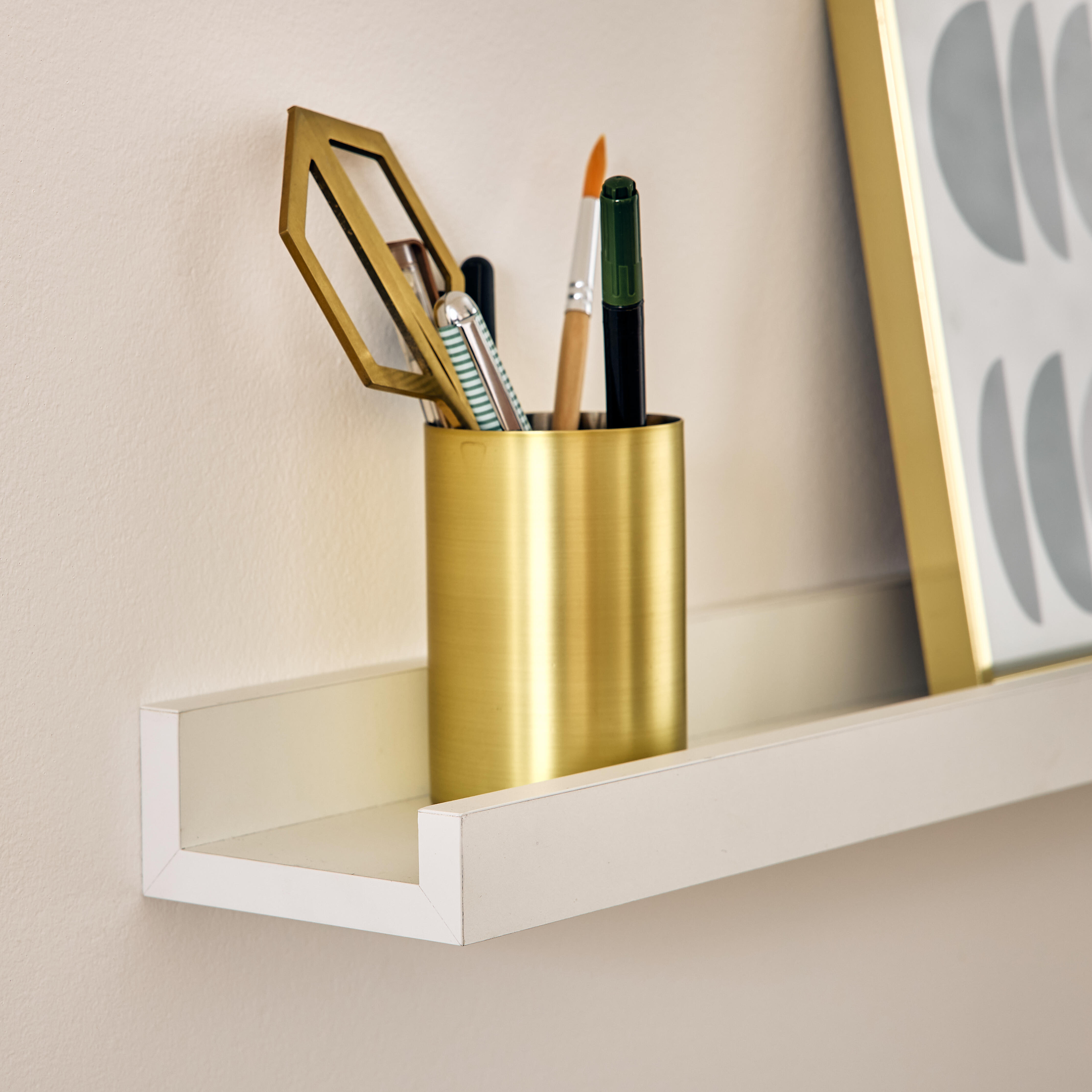 Prateleira de fixação invisível para fotos de 60x10x3cm branca - 16