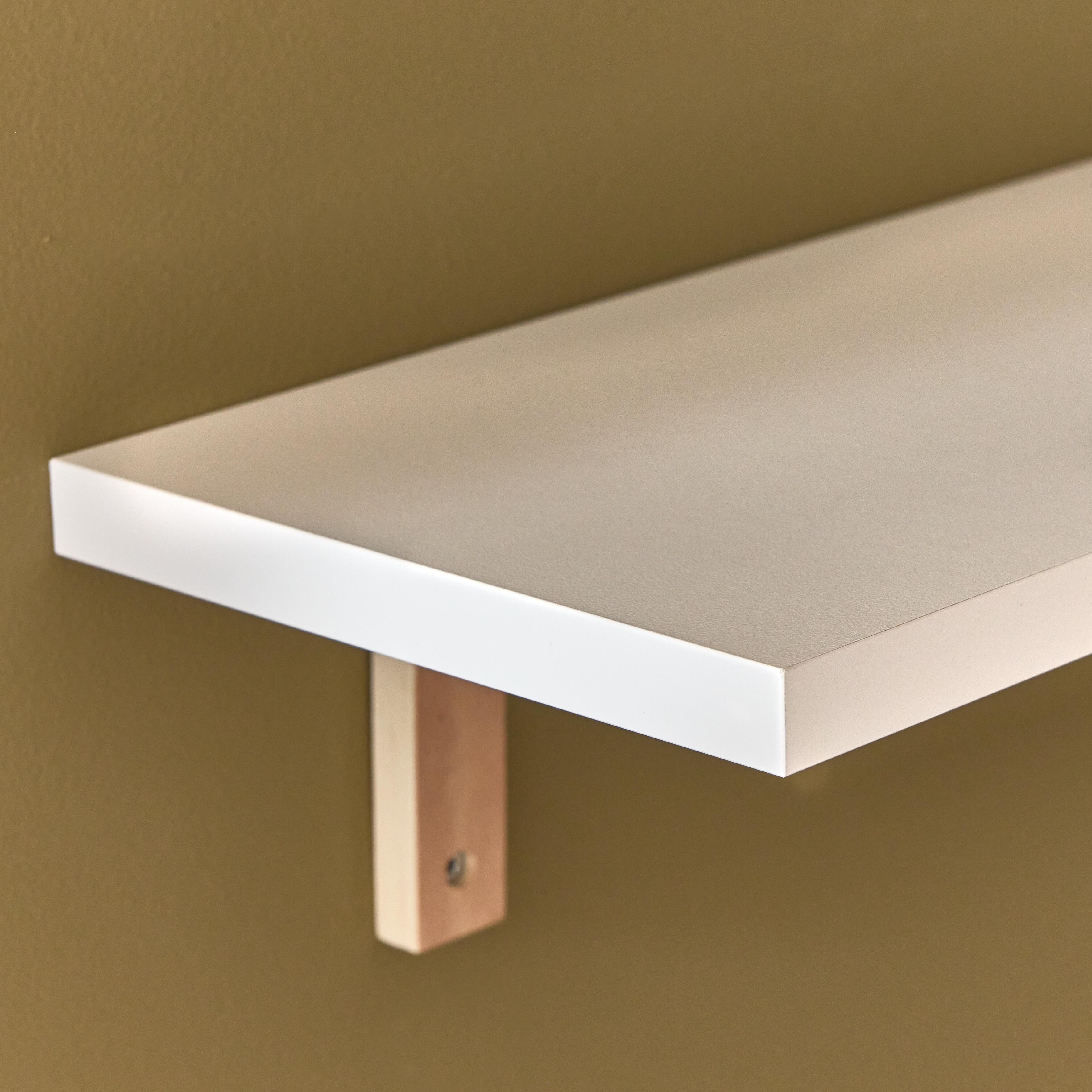 Prateleira de melamina 90x18x1.8cm branca - 4