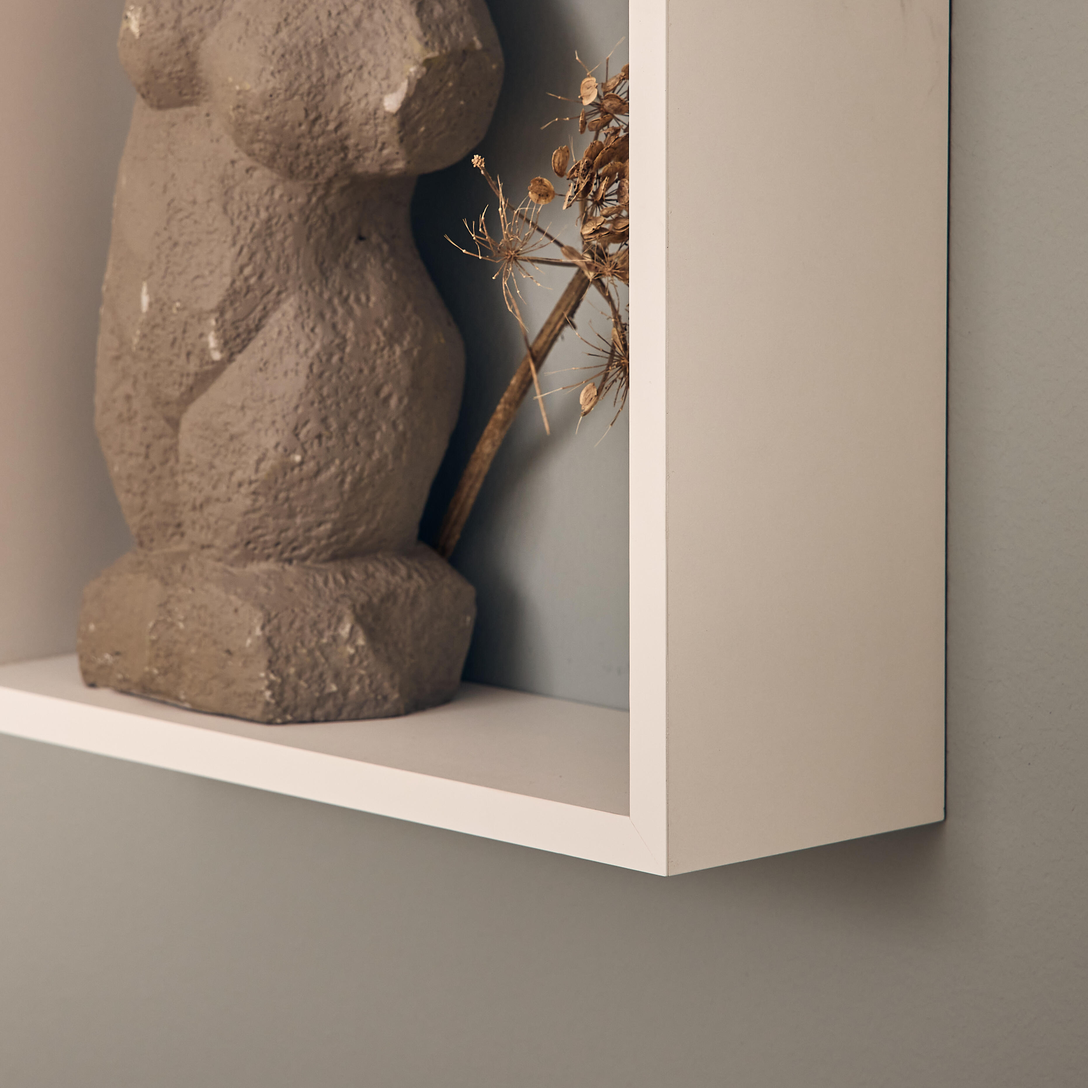 Estante mural Spaceo  en color blanco de 30x9.7 cm y carga máx de 5 kg - 10