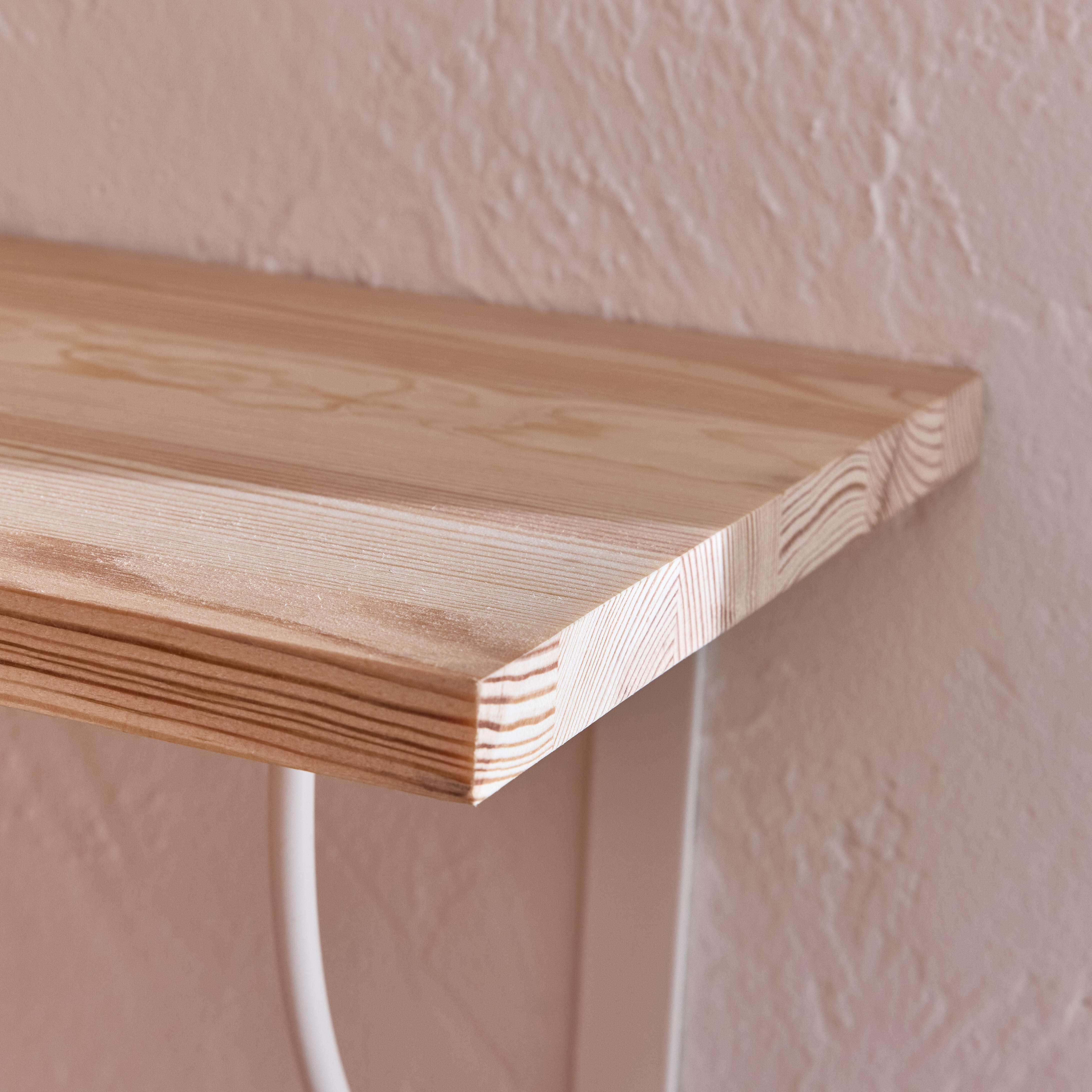 Etagère murale pin massif SPACEO, L.60 cm x P.26 cm, Ep.1.8 cm - 6