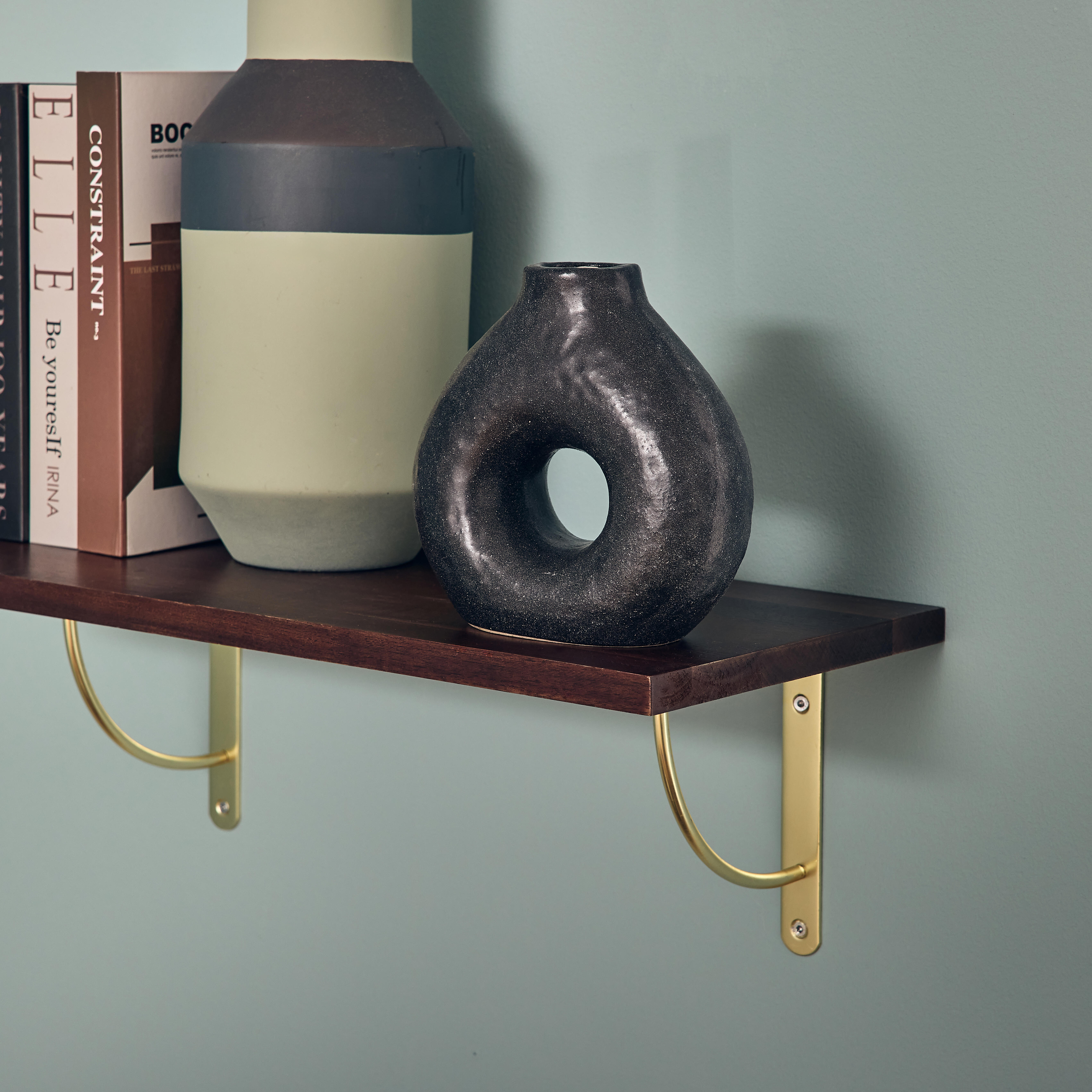 Estante mural SPACEO de acacia 600X260X18 mm - 5