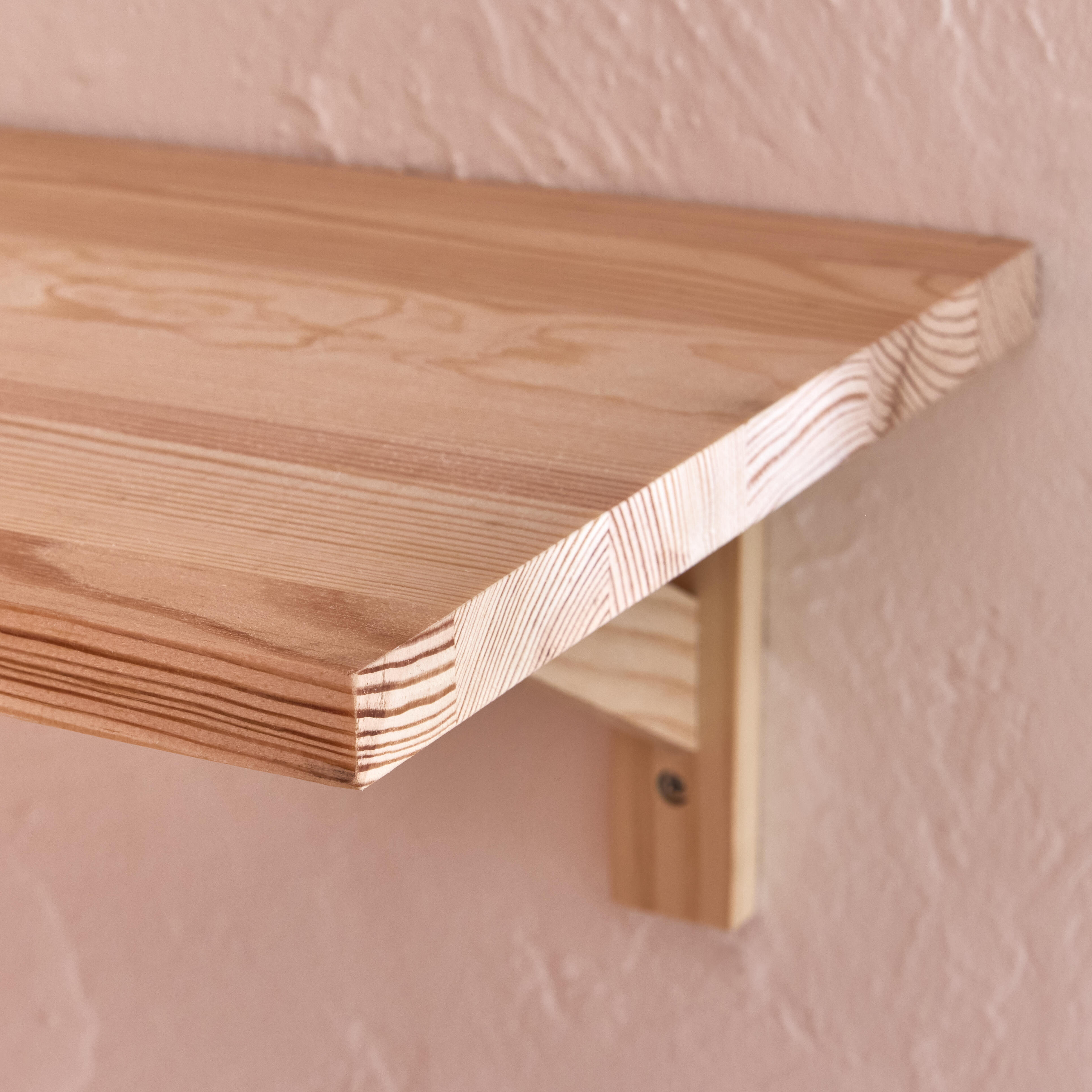 Prateleira de madeira pinhode 60x26x1.8cm - 4