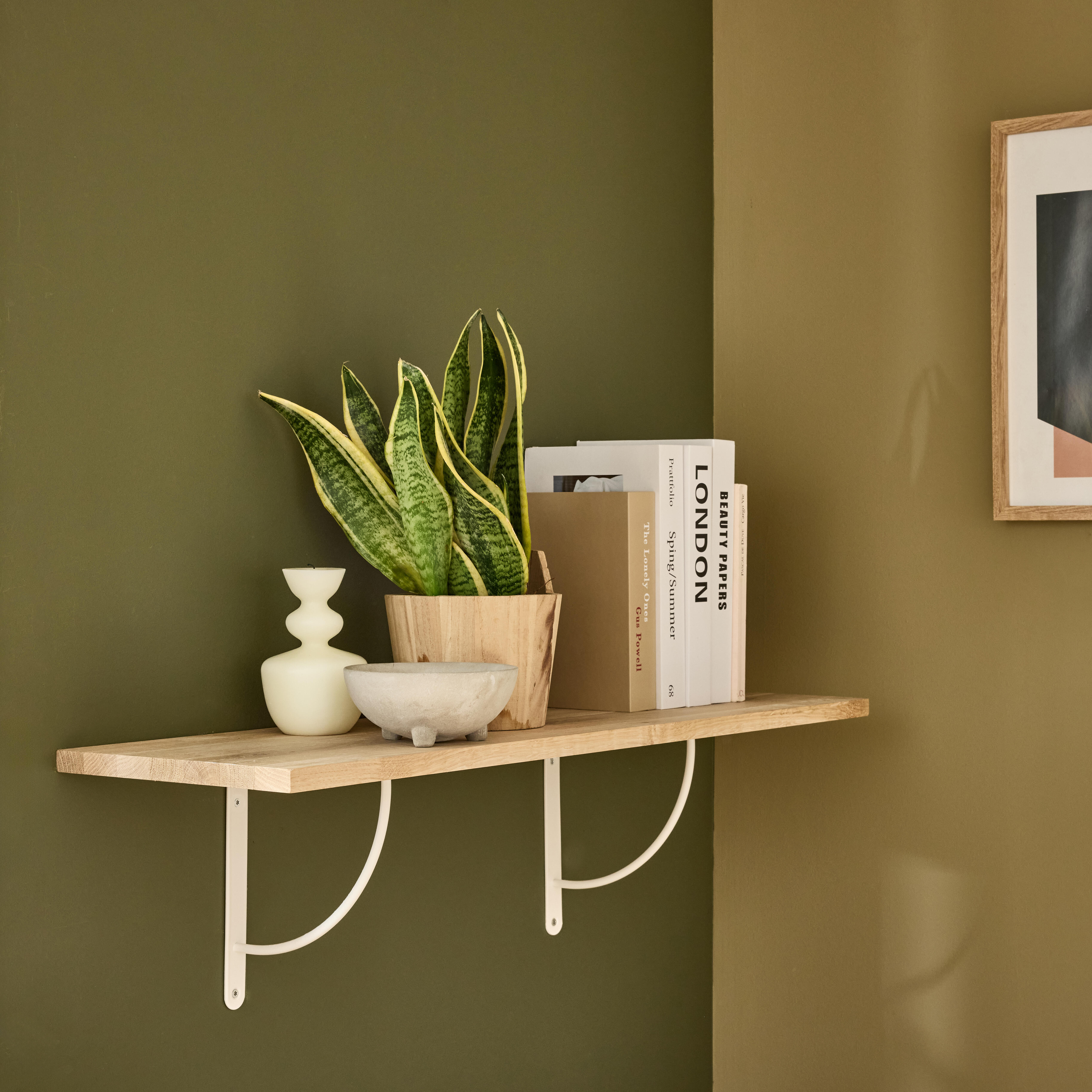 Estante mural SPACEO roble macizo 900X260X180M - 2