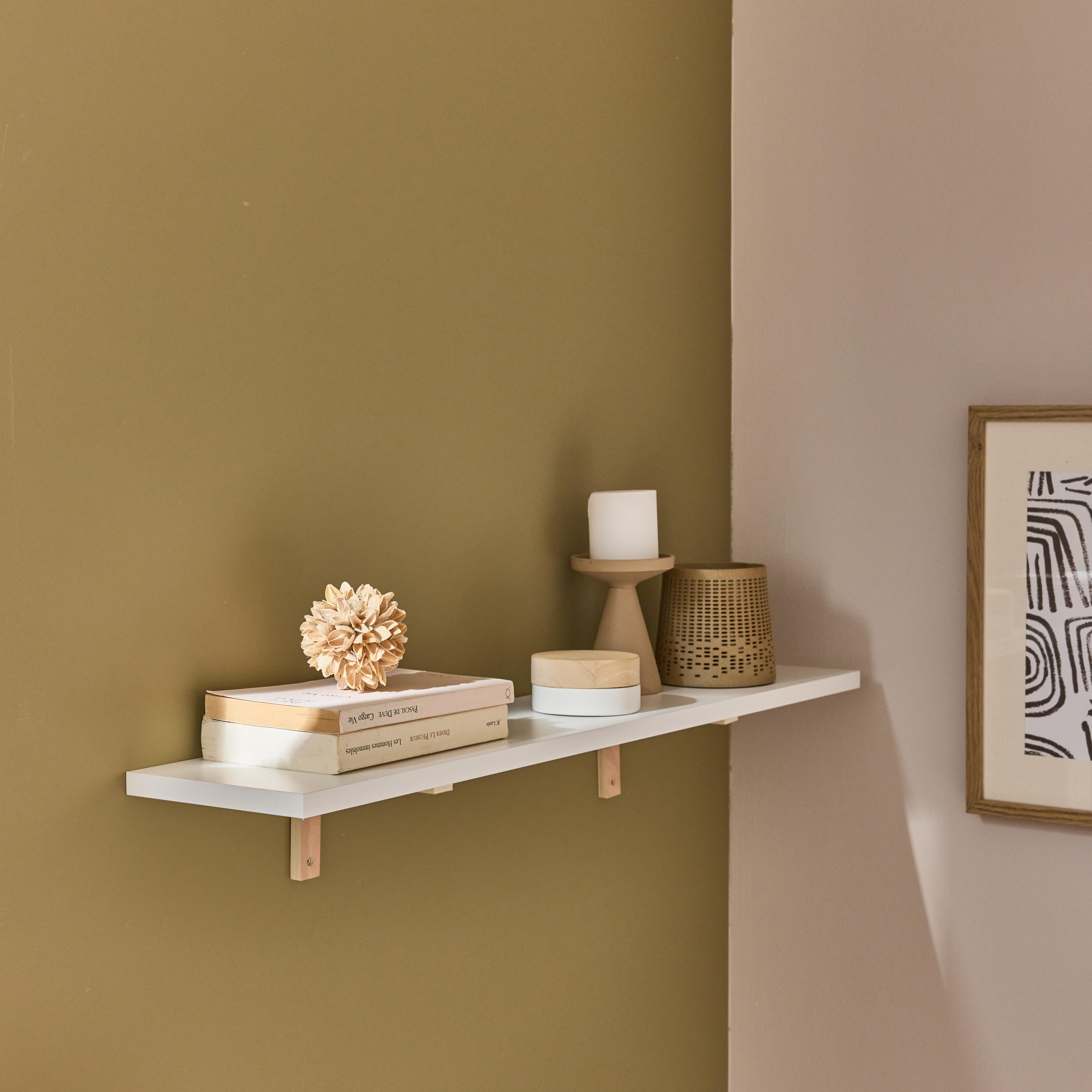 Prateleira de melamina 90x18x1.8cm branca - 8