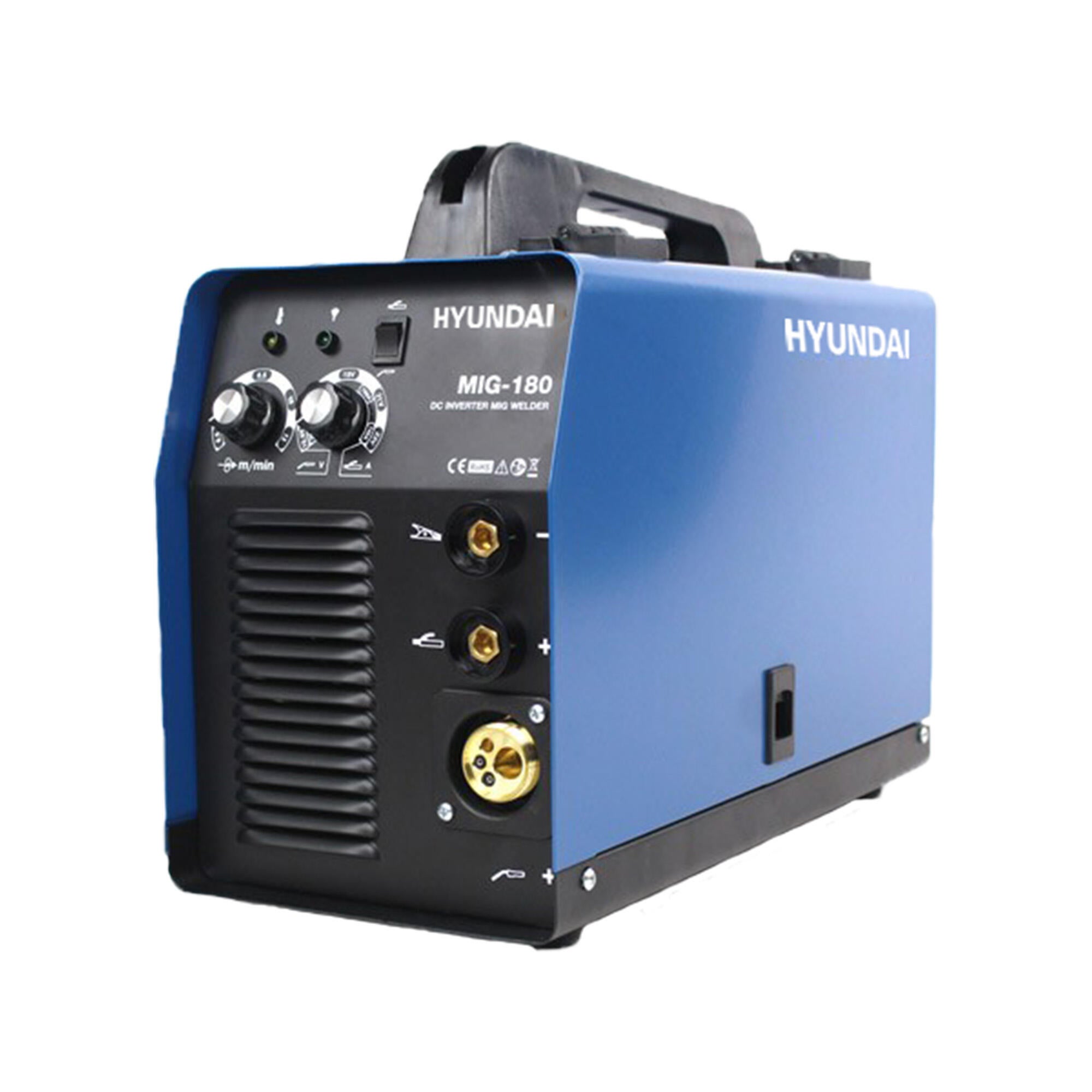 Soldadora inverter hyundai, mig/mag/mma 180a, elect. 1-4mm