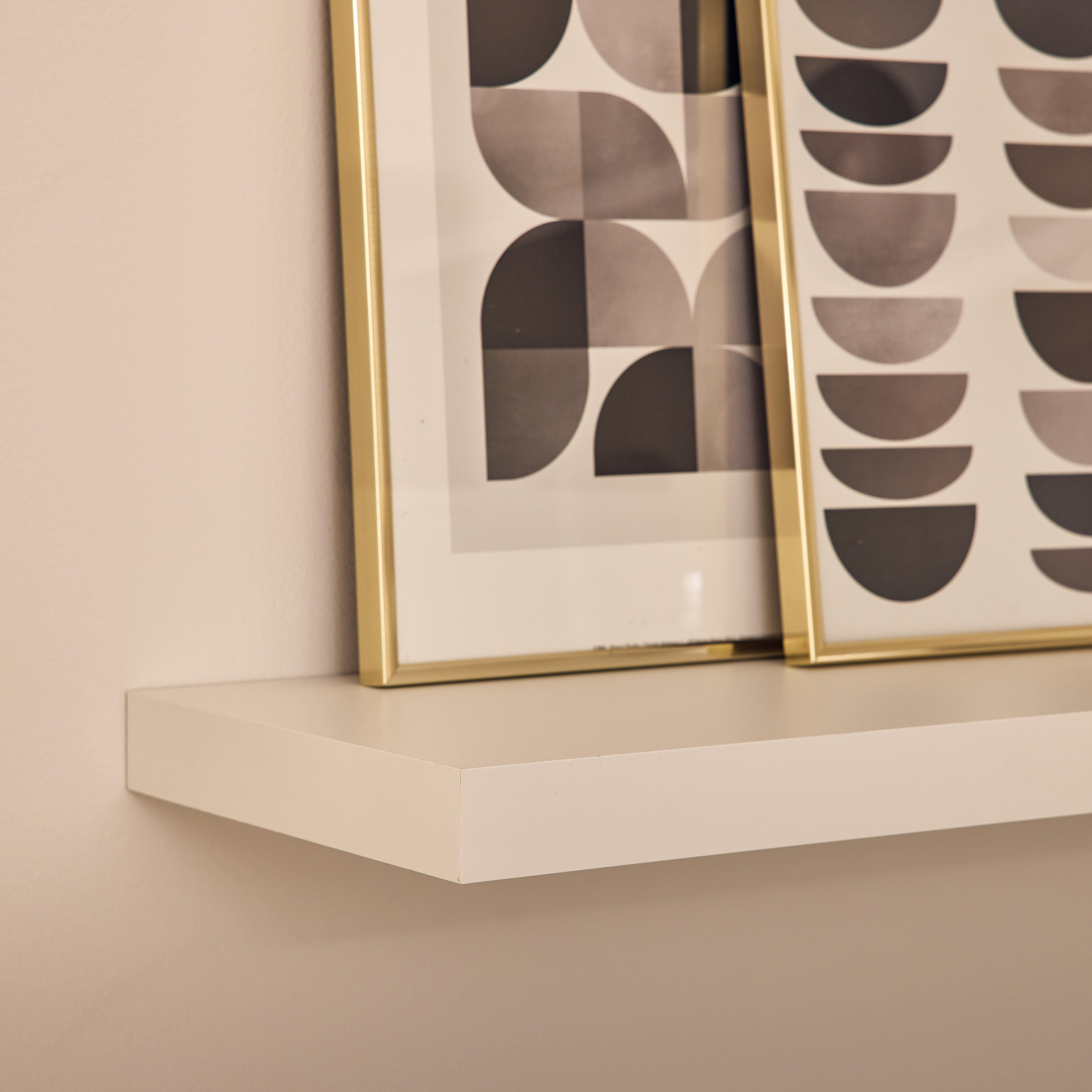 Etagère murale blanche SPACEO, L.115 cm x P.23.5 cm, Ep.3.8 cm - 5