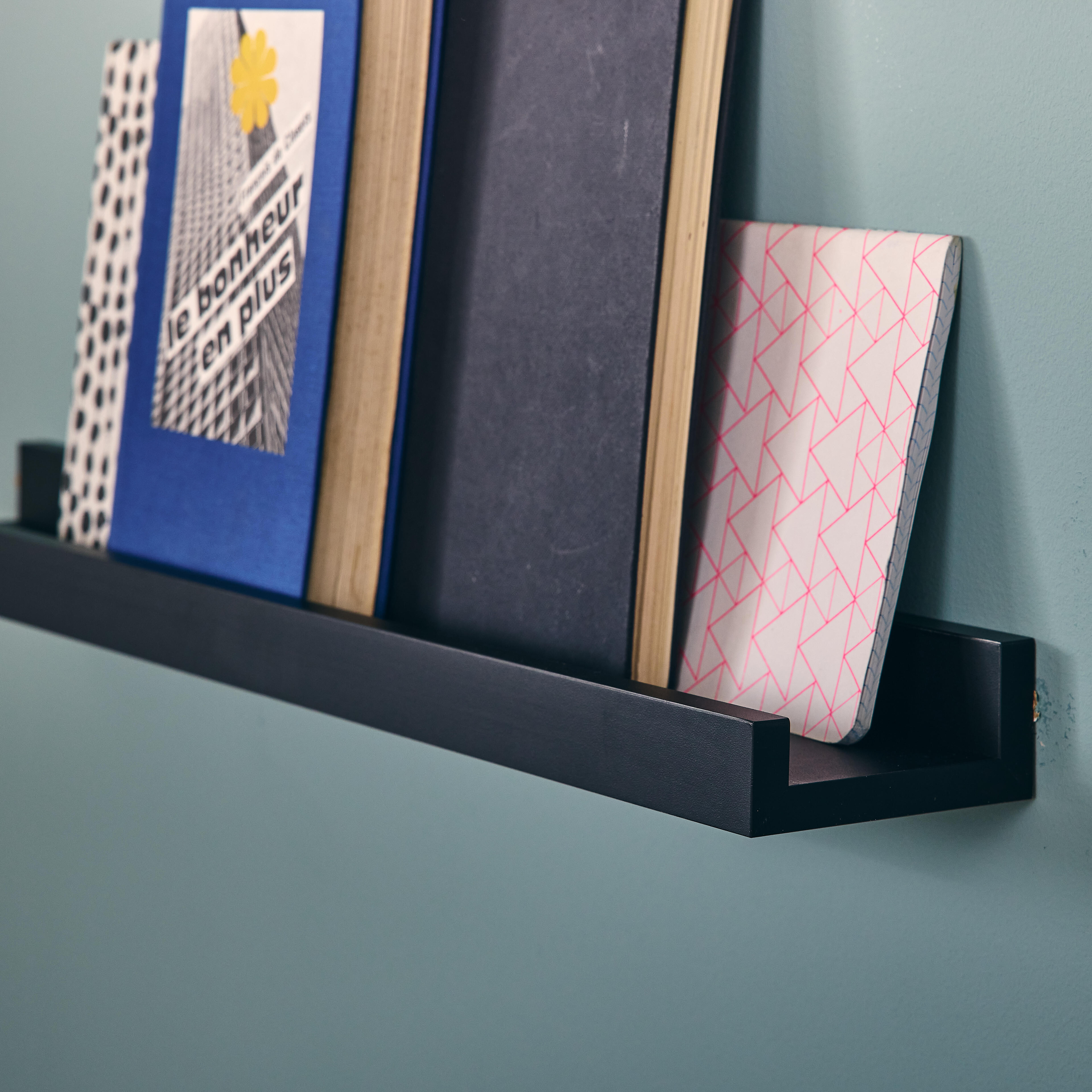 Mensola a muro SPACEO a u in mdf L 60 x P 10 cm nero - 8