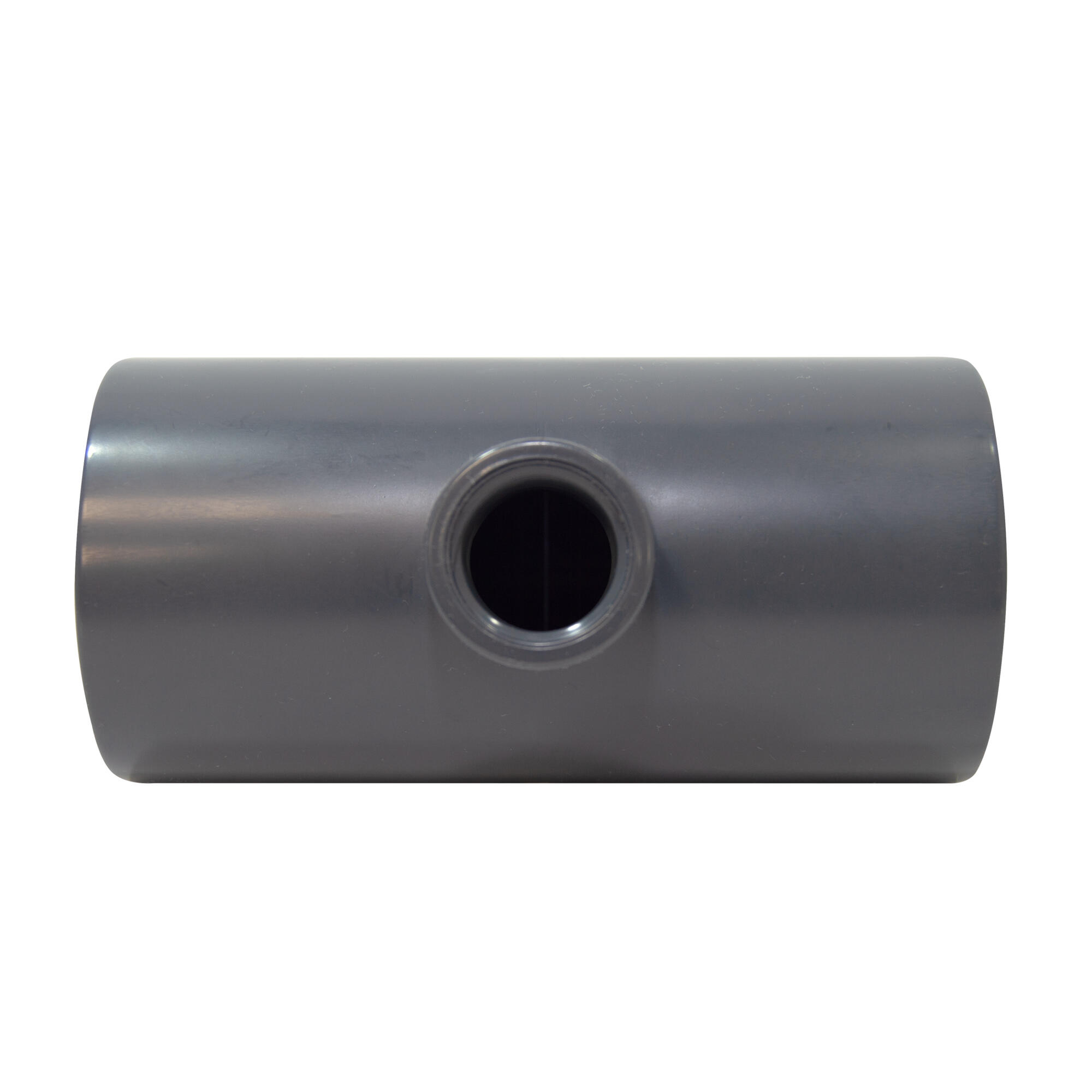 Te 90° de PVC presión Ø 50 mm con boca central rosca hembra 1 1/2