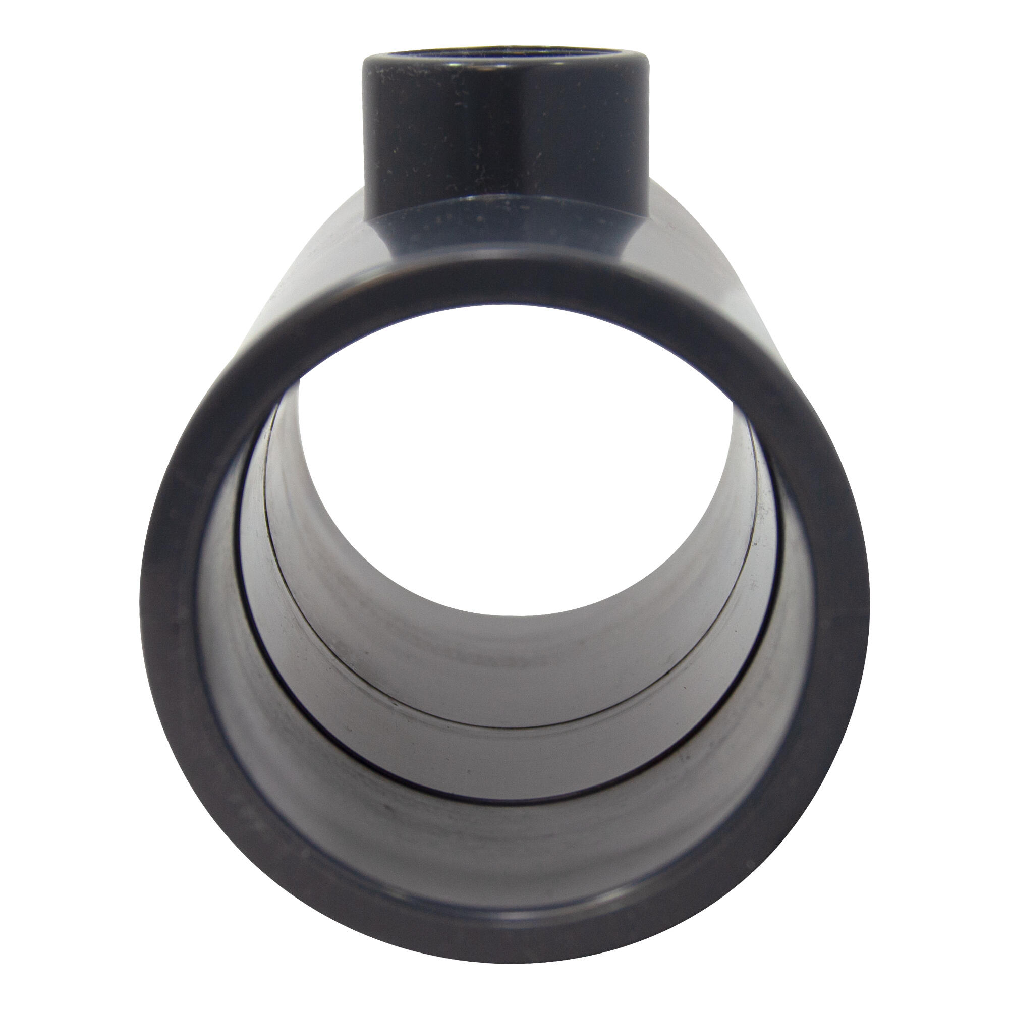 Te 90° de PVC presión Ø 50 mm con boca central rosca hembra 1 1/2