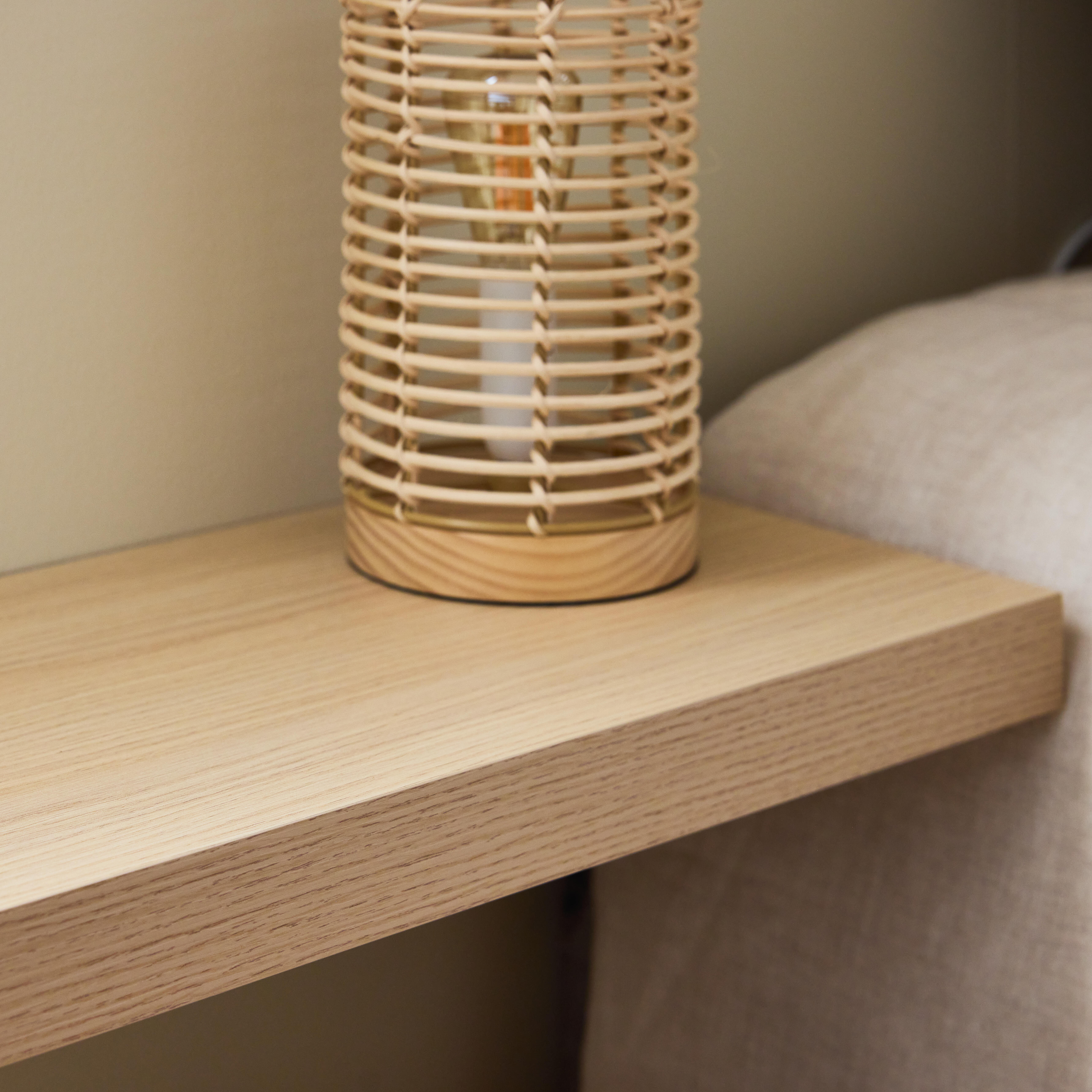 Estante de pared de madera mdf Spaceo rectagular  color roble 60x23.5 cm - 11