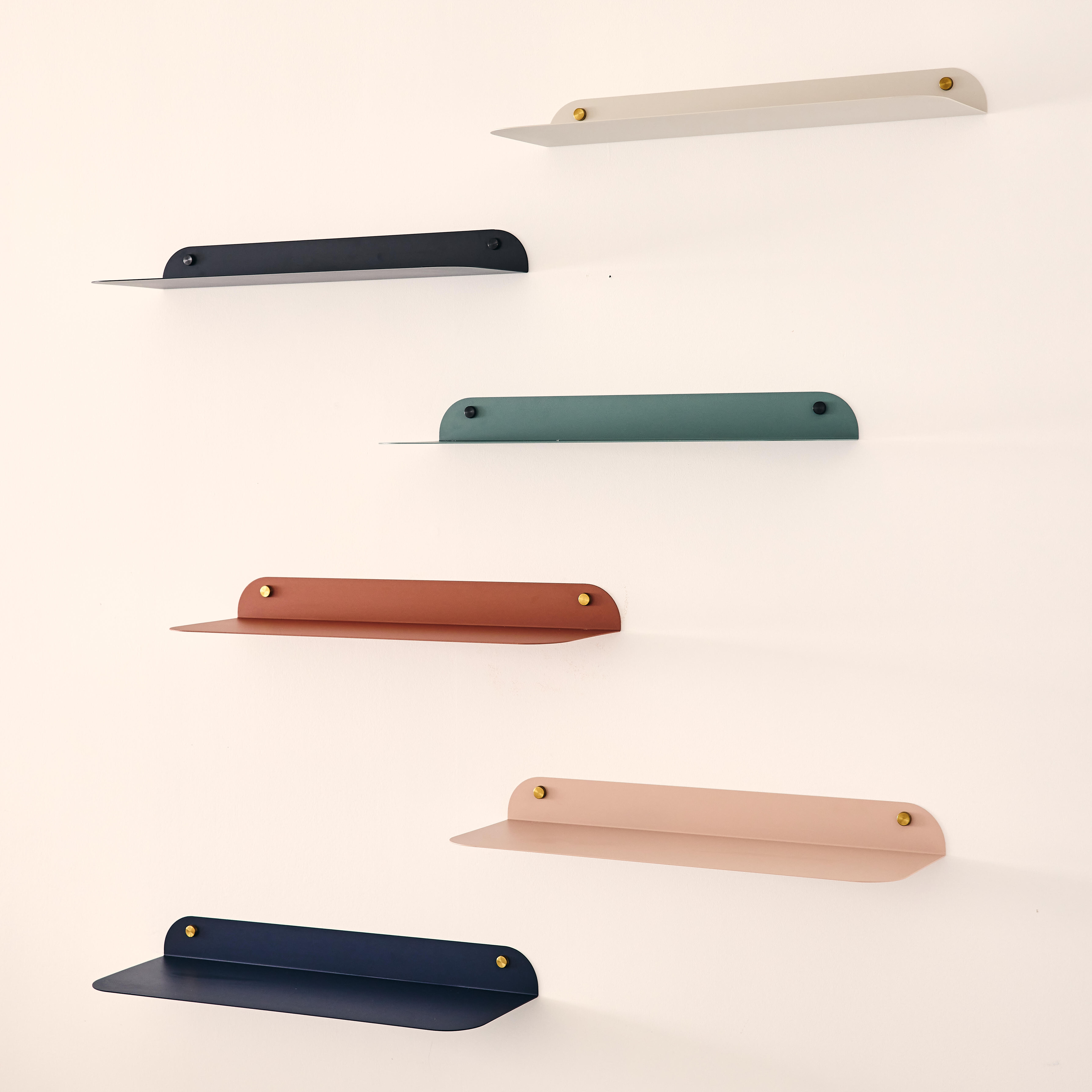 Mensola a muro Bistro SPACEO a l in acciaio L 60 x P 20 cm rosa cipria - 8