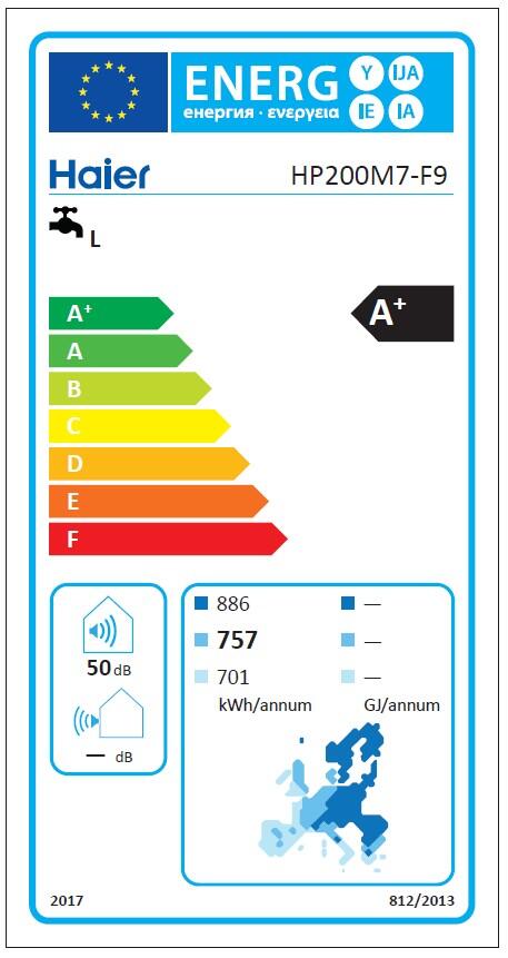 Bomba Calor Chão AQS HAIER HP 200M7 200 Litros, R290 - 6