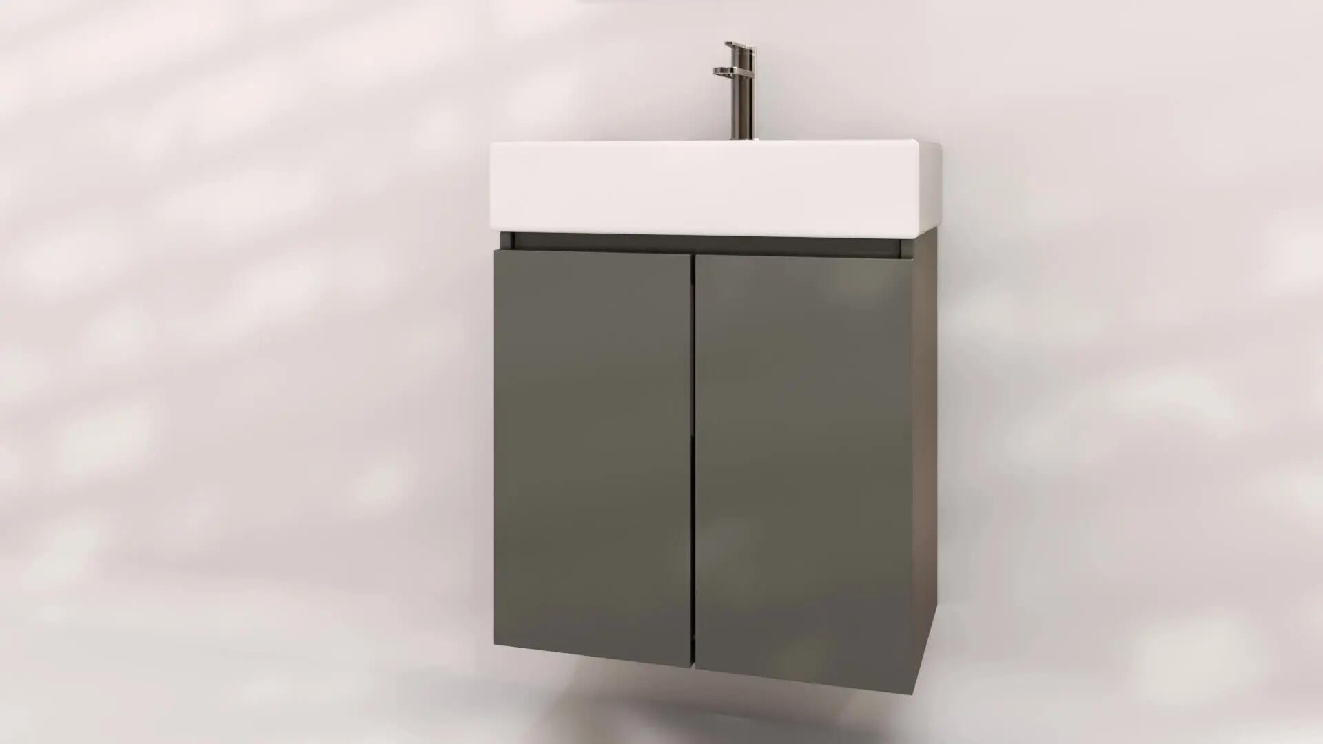 Mueble de baño con lavabo  Espacio olmo  80x45 cm - 4