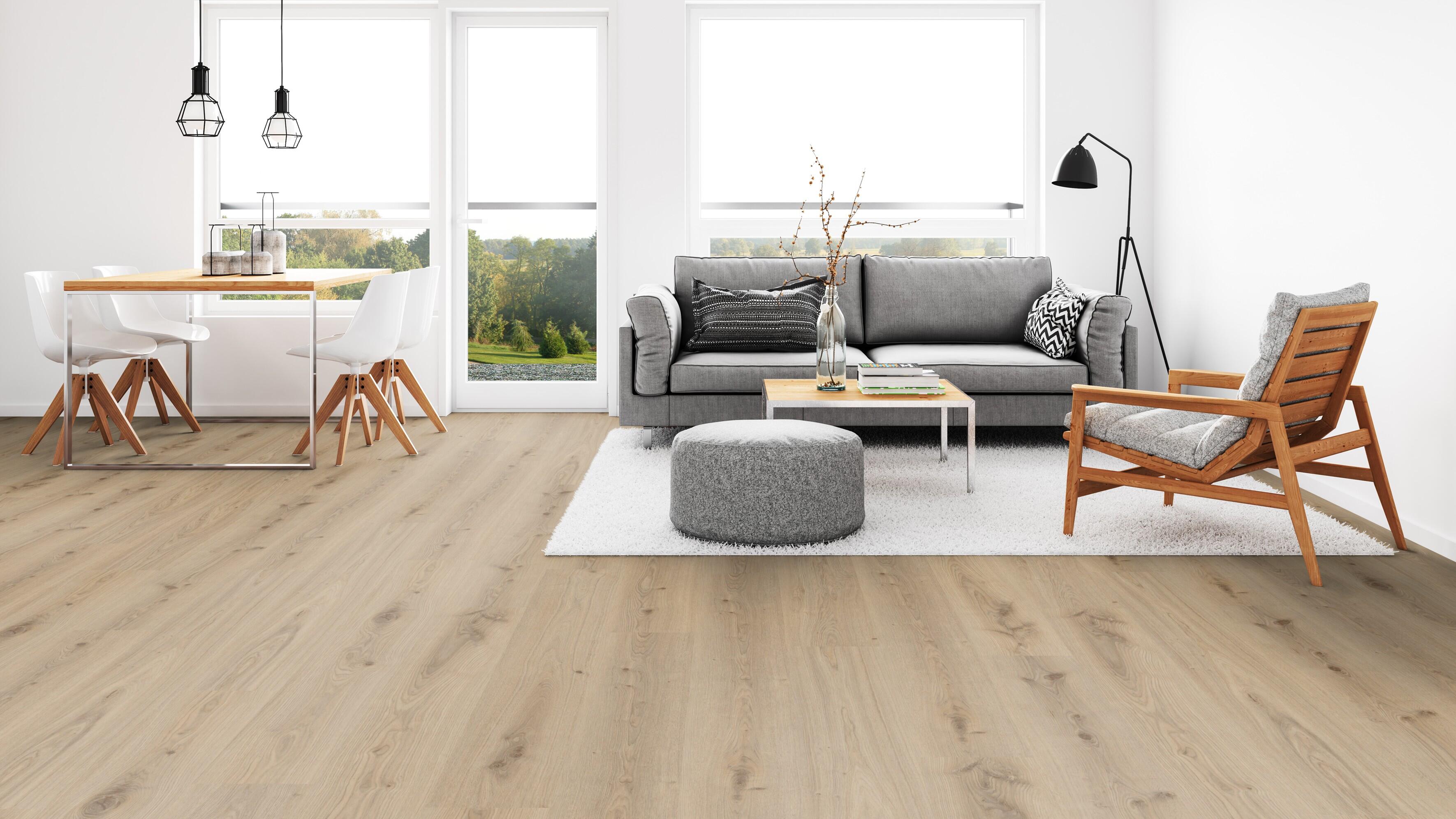 Suelo vinílico spc clic primary rb extrem efecto madera natural beige