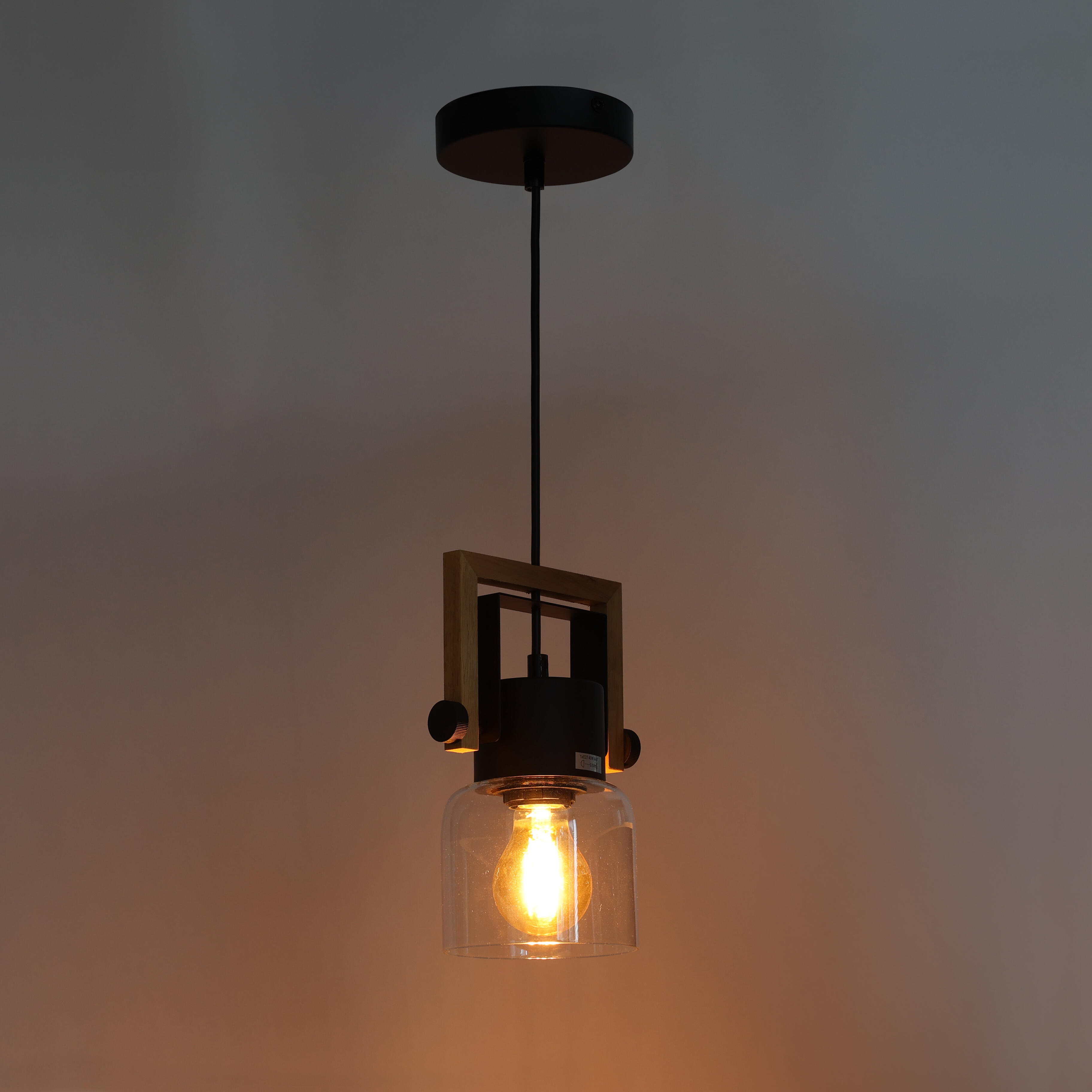 Suspension Nordica verre, transparent, Diam.12 cm, E27 - 3