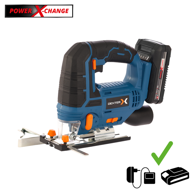 Sierra Calar DEXTER POWER X-CHANGE 18 V + 1 Batería 2.5 Ah + Cargador