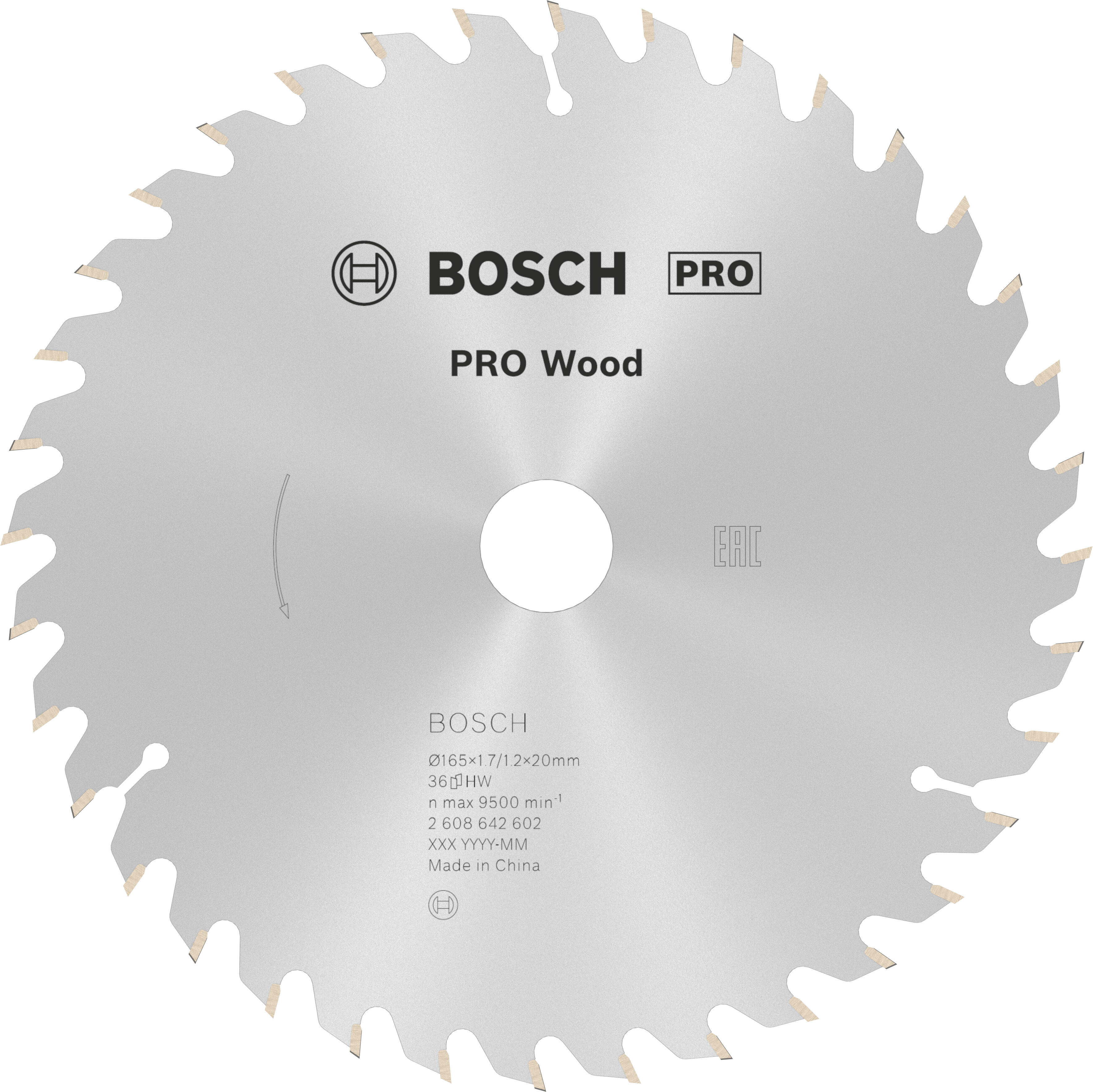 Lame de scie circulaire BOSCH PRO 160 x 20 x 1,7 mm 36 dents - 2