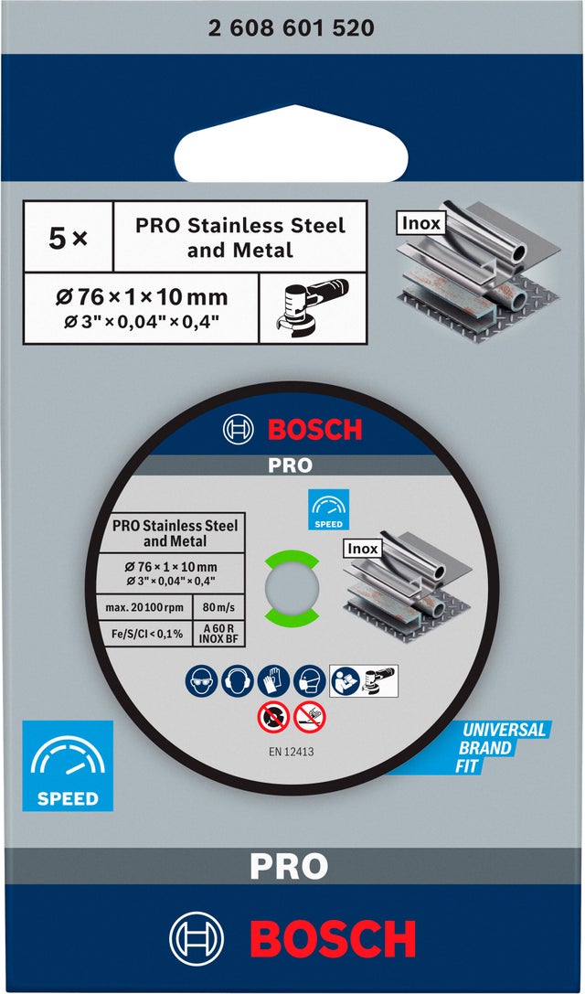 Disque à tronçonner pour inox Diam.76 mm BOSCH PROFESSIONAL