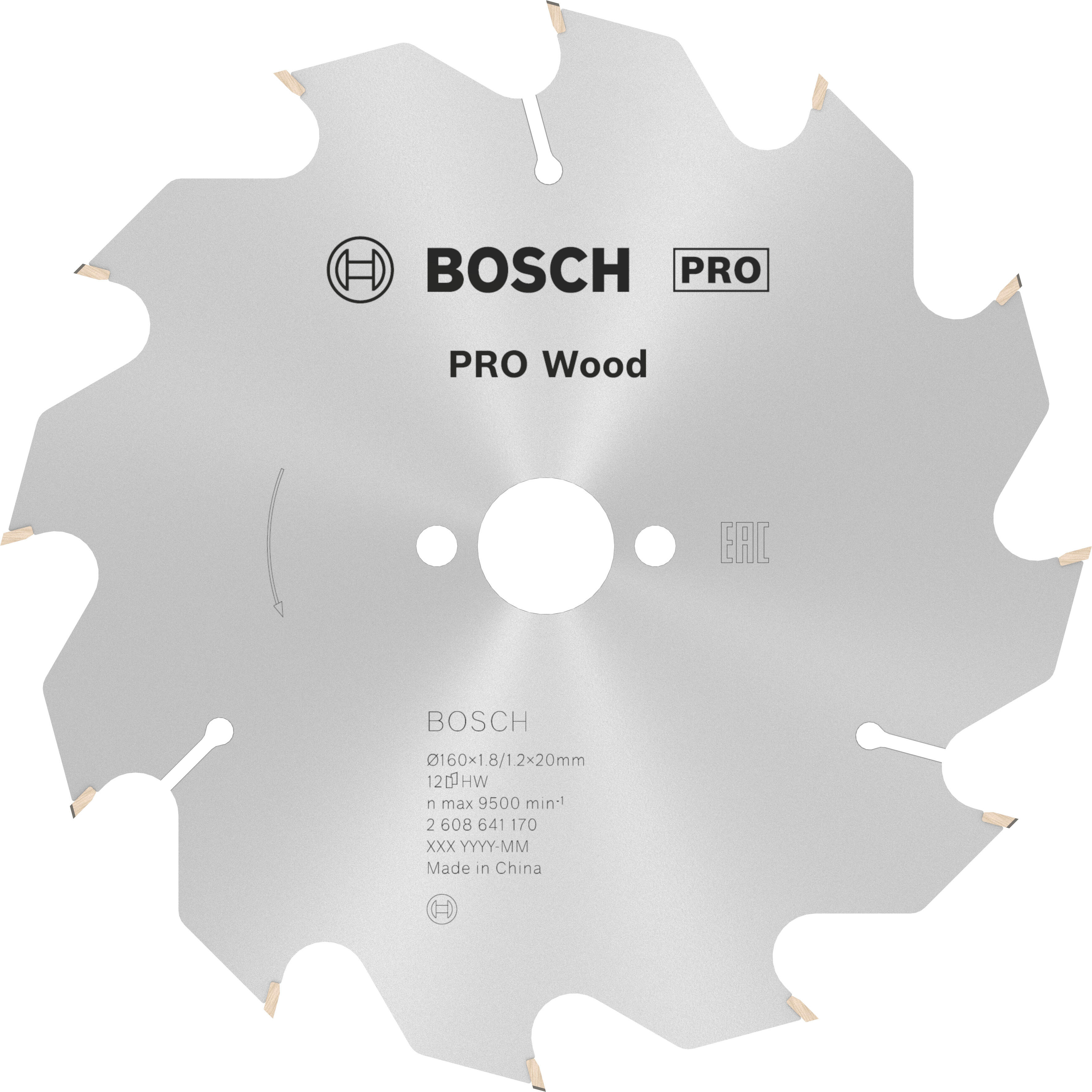 Lame de scie circulaire BOSCH PRO, 160 x 20 x 2,2 mm 12 dents - 2