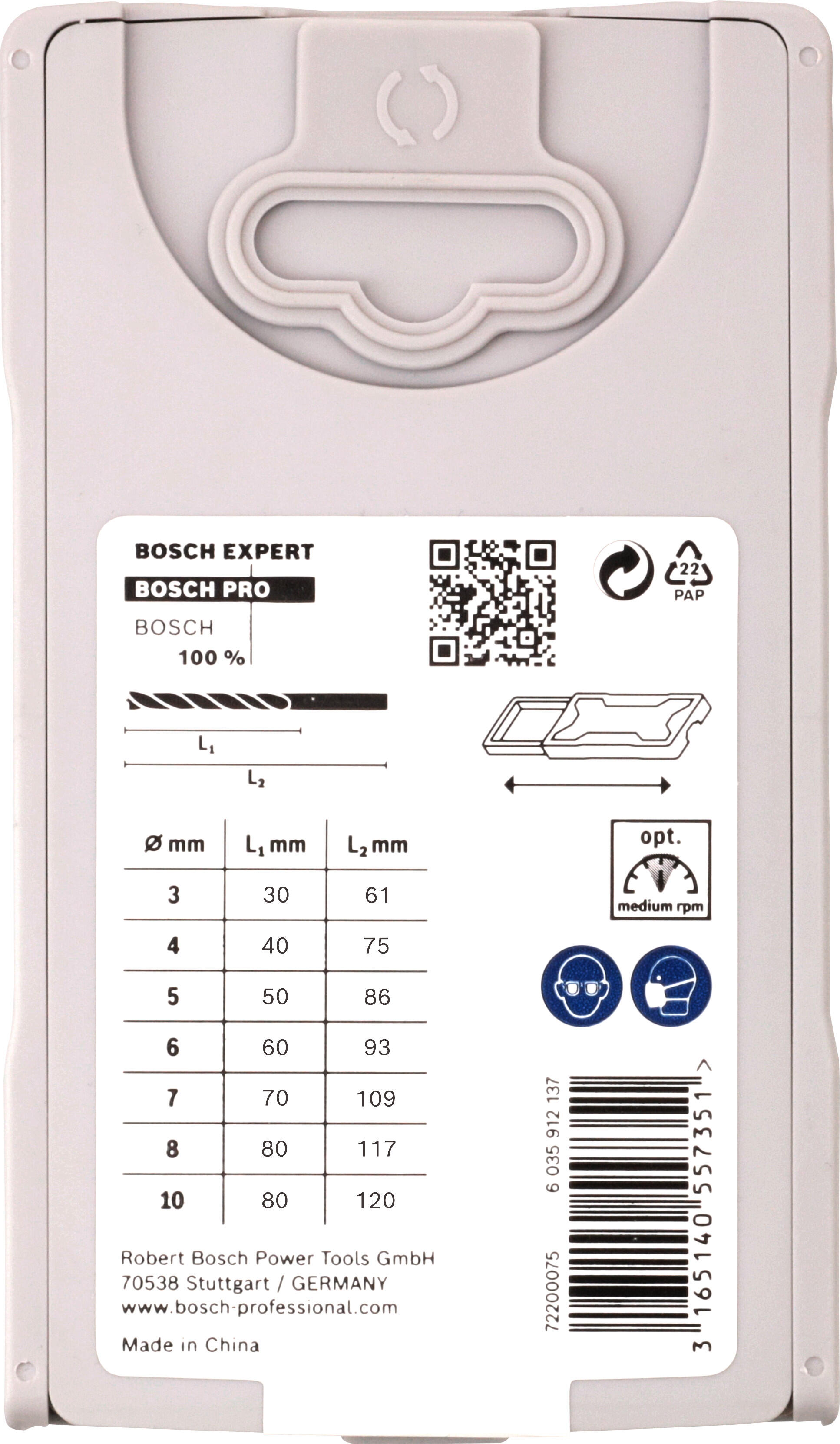 Coffret de 7 forets à bois Diam.3 à 10 mm - 2607017034 BOSCH - 2