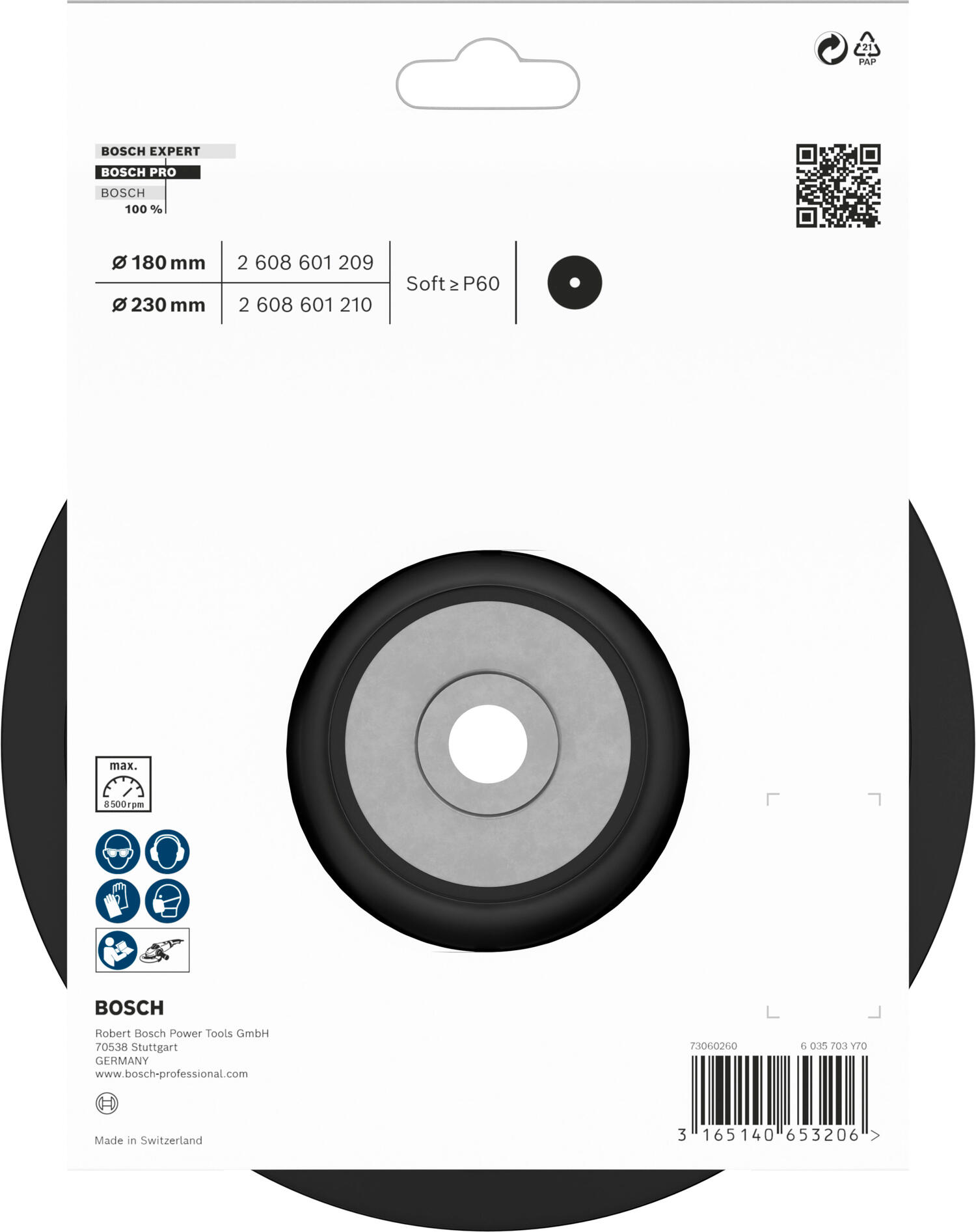 Plateau de ponçage pour meuleuse Diam.180 mm BOSCH PRO - 3