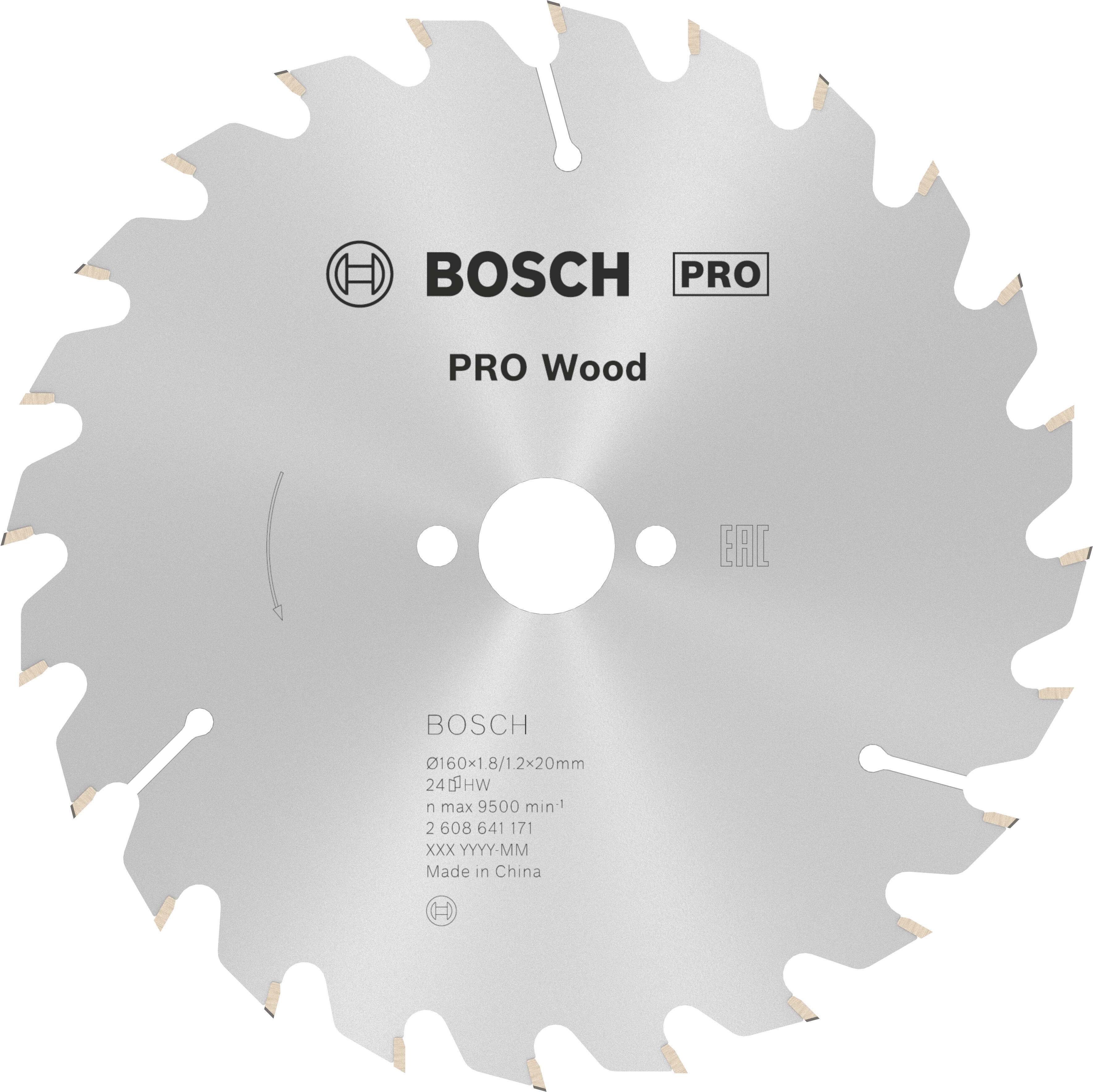 Lame de scie circulaire pour bois BOSCH PRO, 160 x 20 x 1,8 mm 24 dents - 2