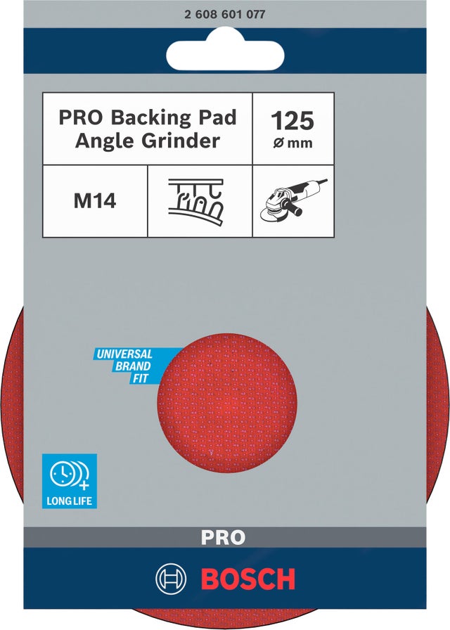 Plateau de Ponçage Mi-Dur (pour Peinture, Mastic, 8 Trous, 125 mm