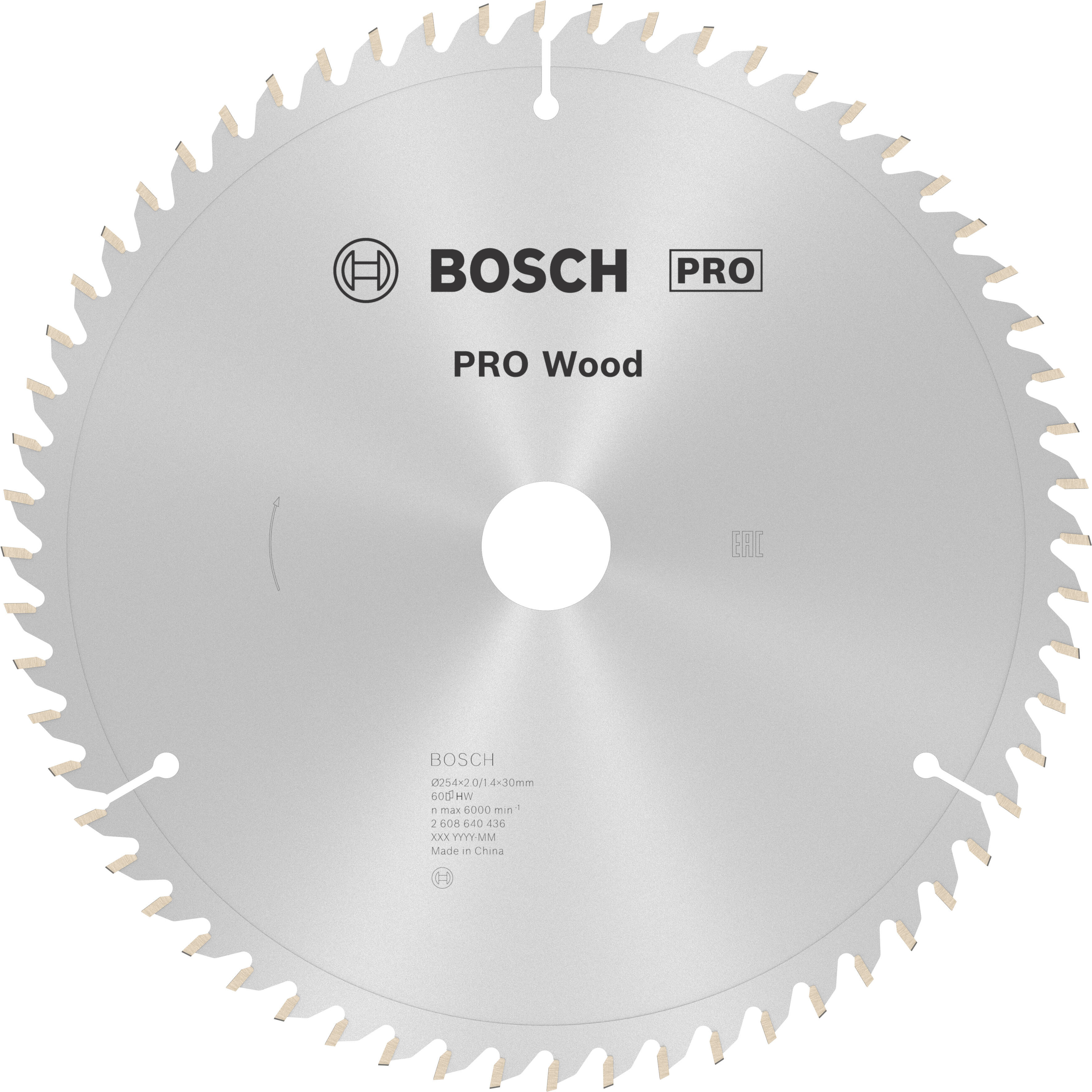 Lame de scie circulaire pour bois BOSCH PRO 254 x 30 x 2 mm 60 dents - 2