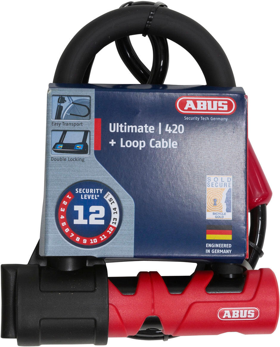 Security Products: ABUS Ultimate U Lock 420/150HB140 Cable USH