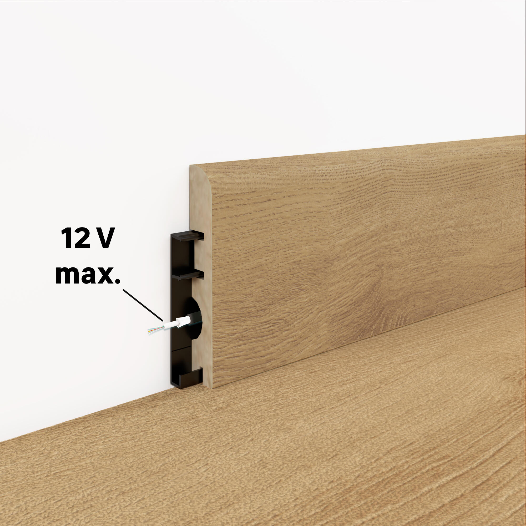 Rodapé MDF castanho semi mate 14x78x2400 mm Artens - 3