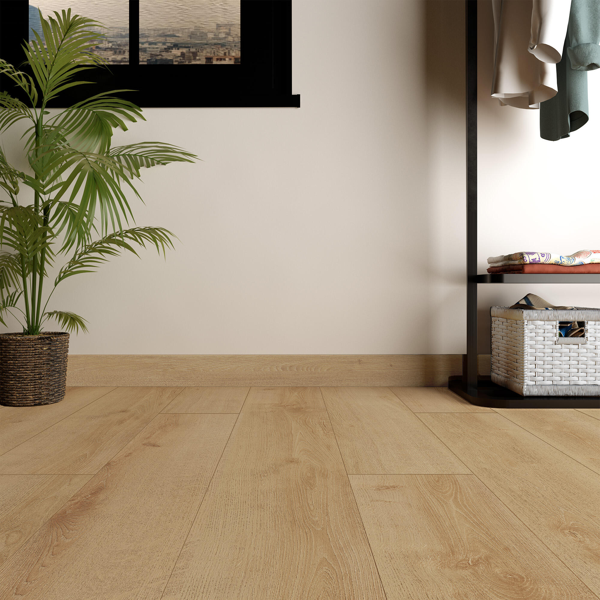 Rodapé MDF castanho semi mate 14x78x2400 mm Artens - 2