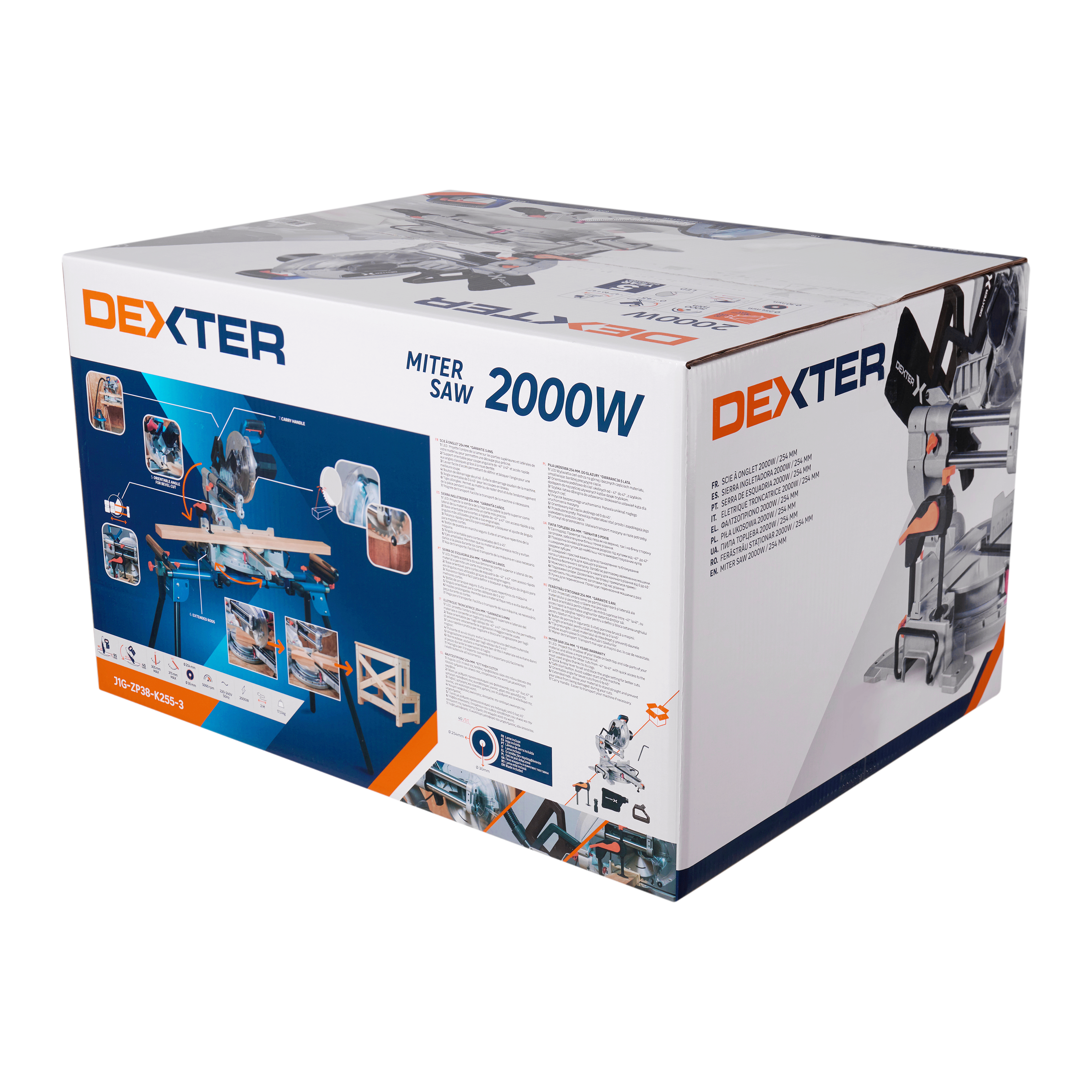 Ingletadora telescópica DEXTER  - Disco ⌀ 254 mm - Potencia 2000 W - 5000 RPM - 10