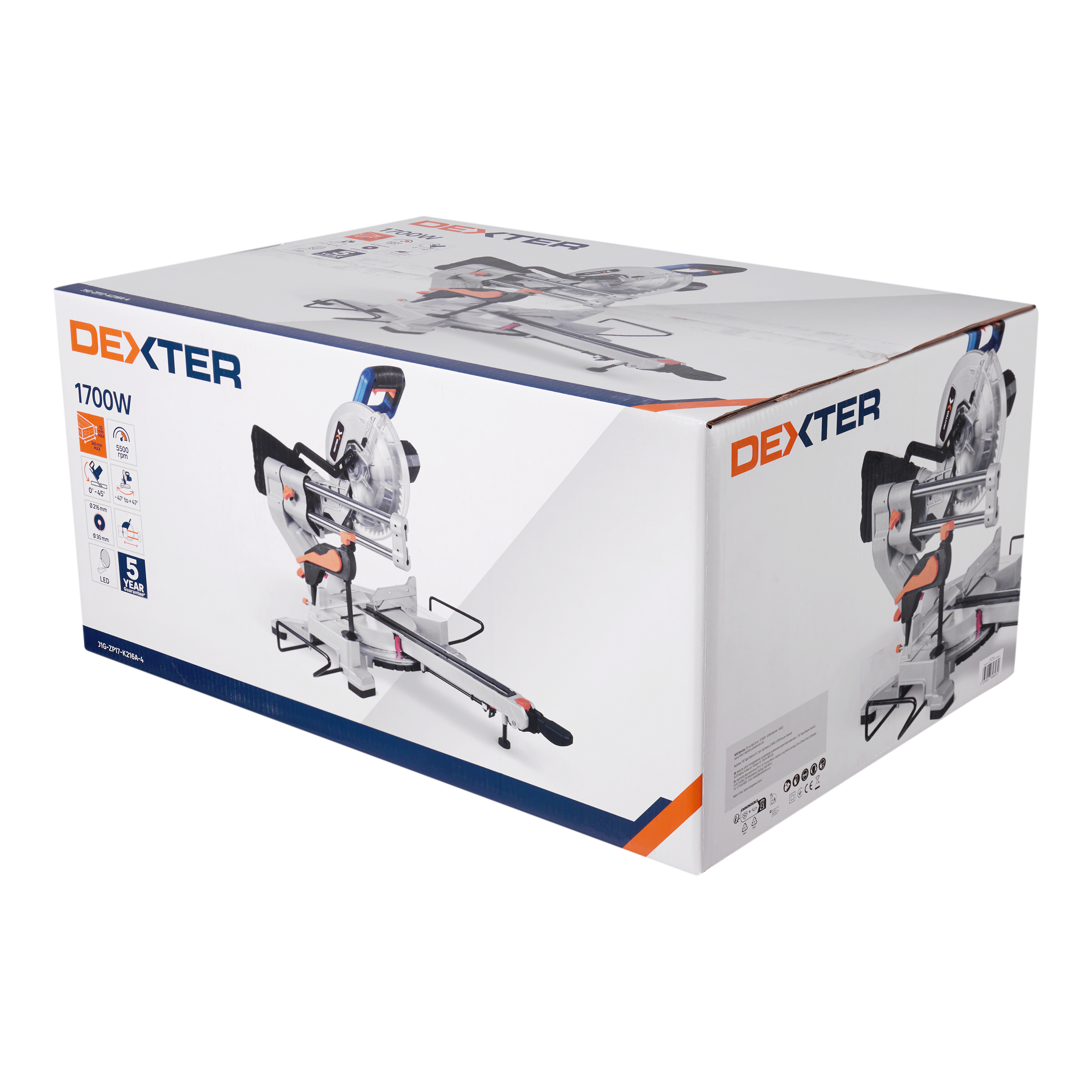 Serra de esquadria 1700 W 216 mm Dexter - 14