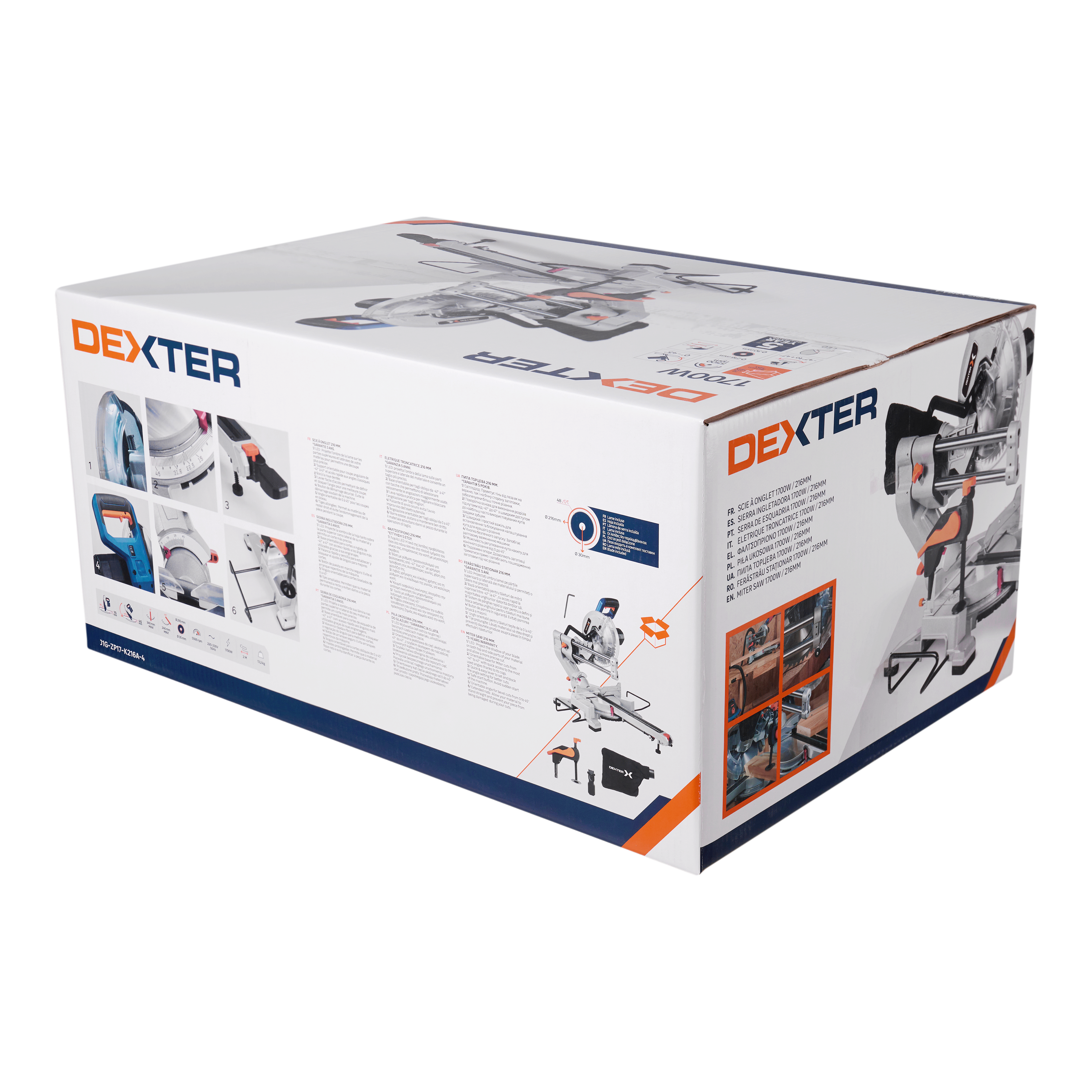 Serra de esquadria 1700 W 216 mm Dexter - 13