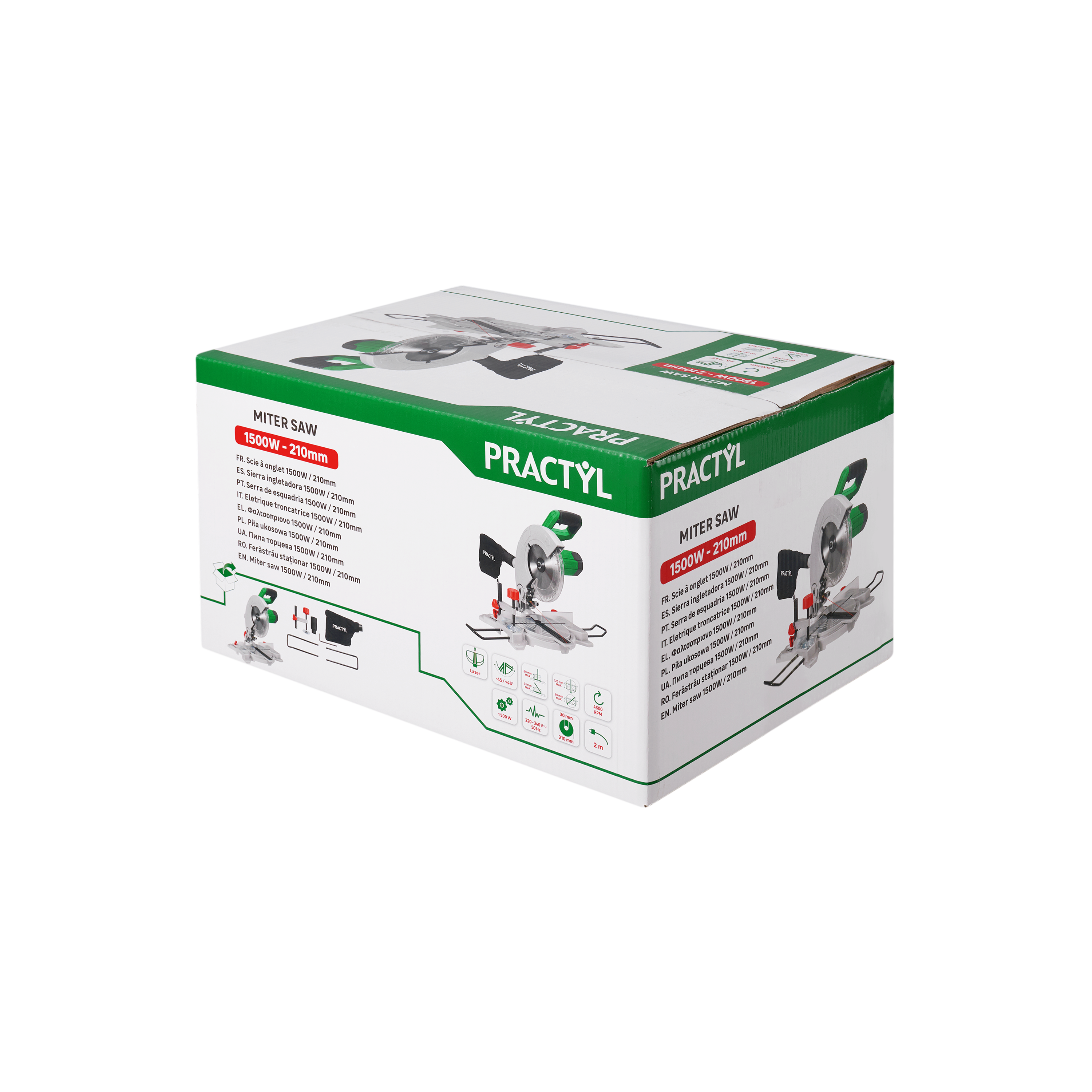 Serra de esquadria 1500W 210 mm Practyl J1G-ZP18-210-3 - 6